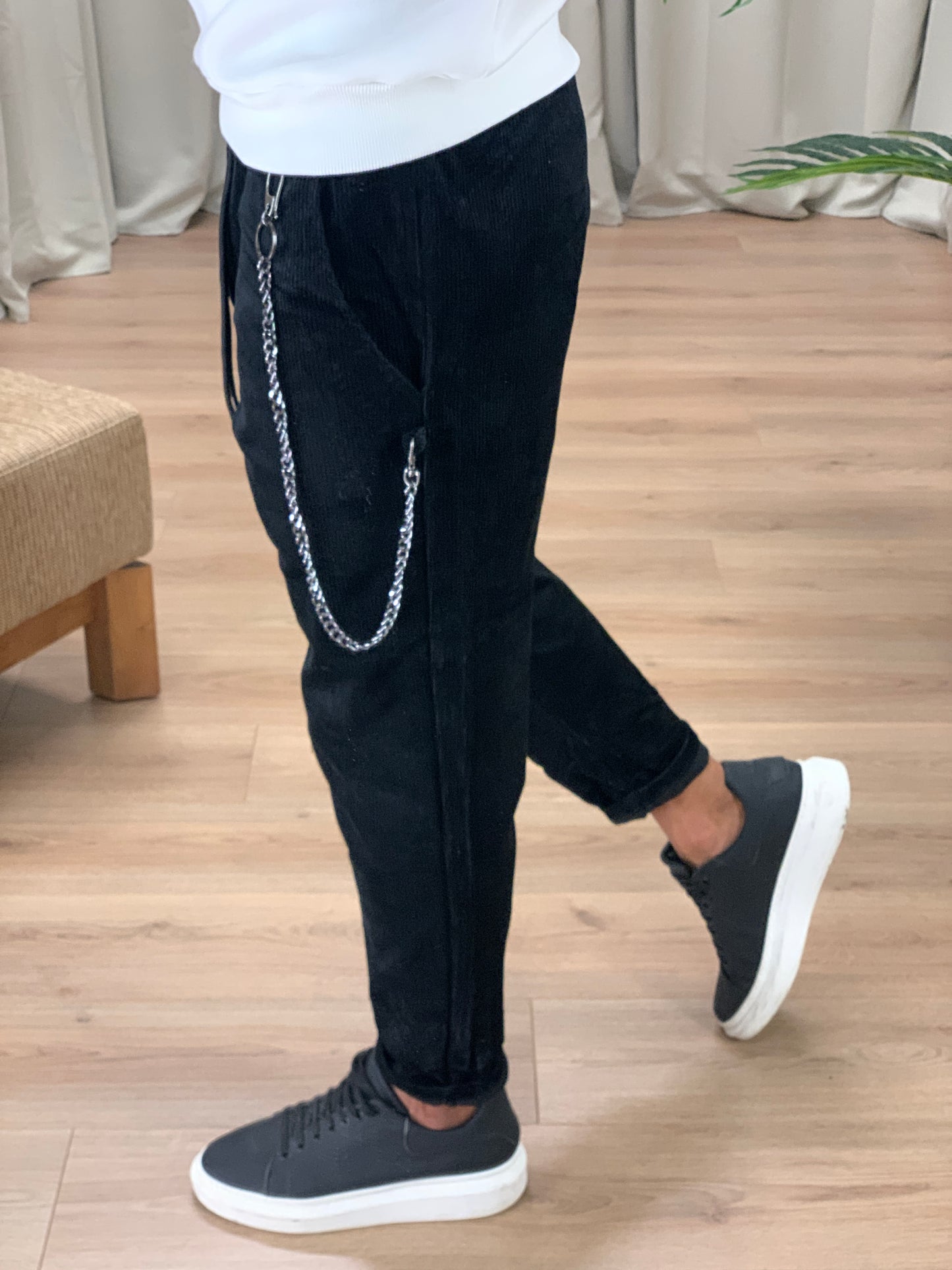 Pantalaccio Zar in Velluto a Costine col. Nero