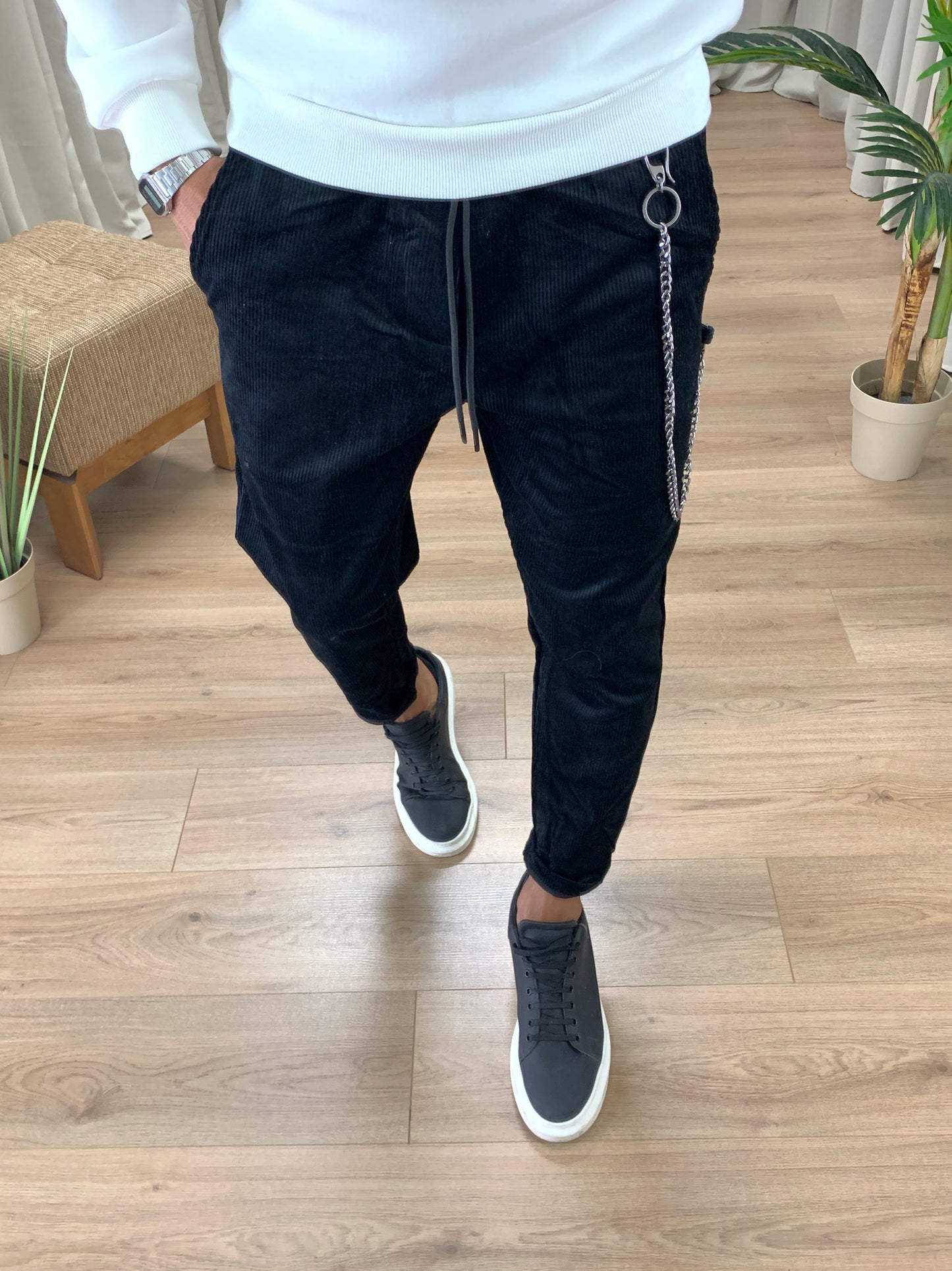 Pantalaccio Zar in Velluto a Costine col. Nero