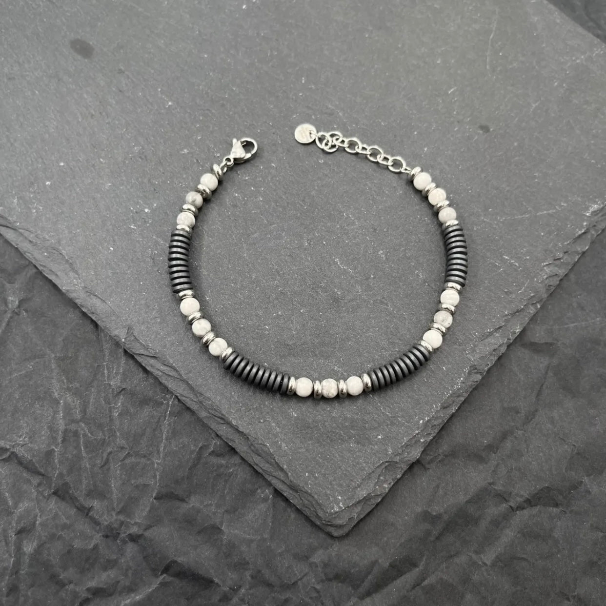 Bracciale in Acciaio Inossidabile art. B172 col. Silver Black