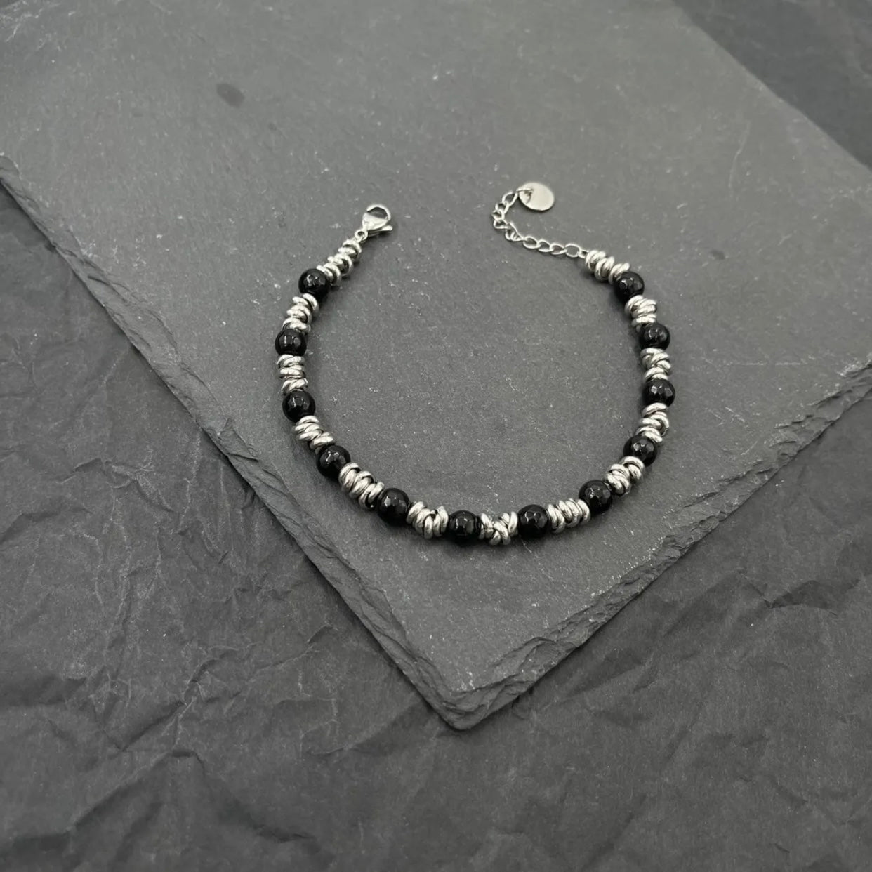 Bracciale in Acciaio Inossidabile art. B168 col. Silver Black