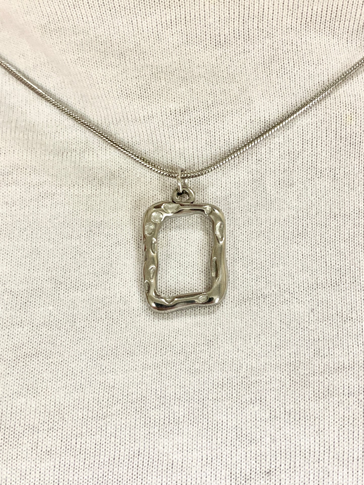 Collana Ice Block col. Acciaio