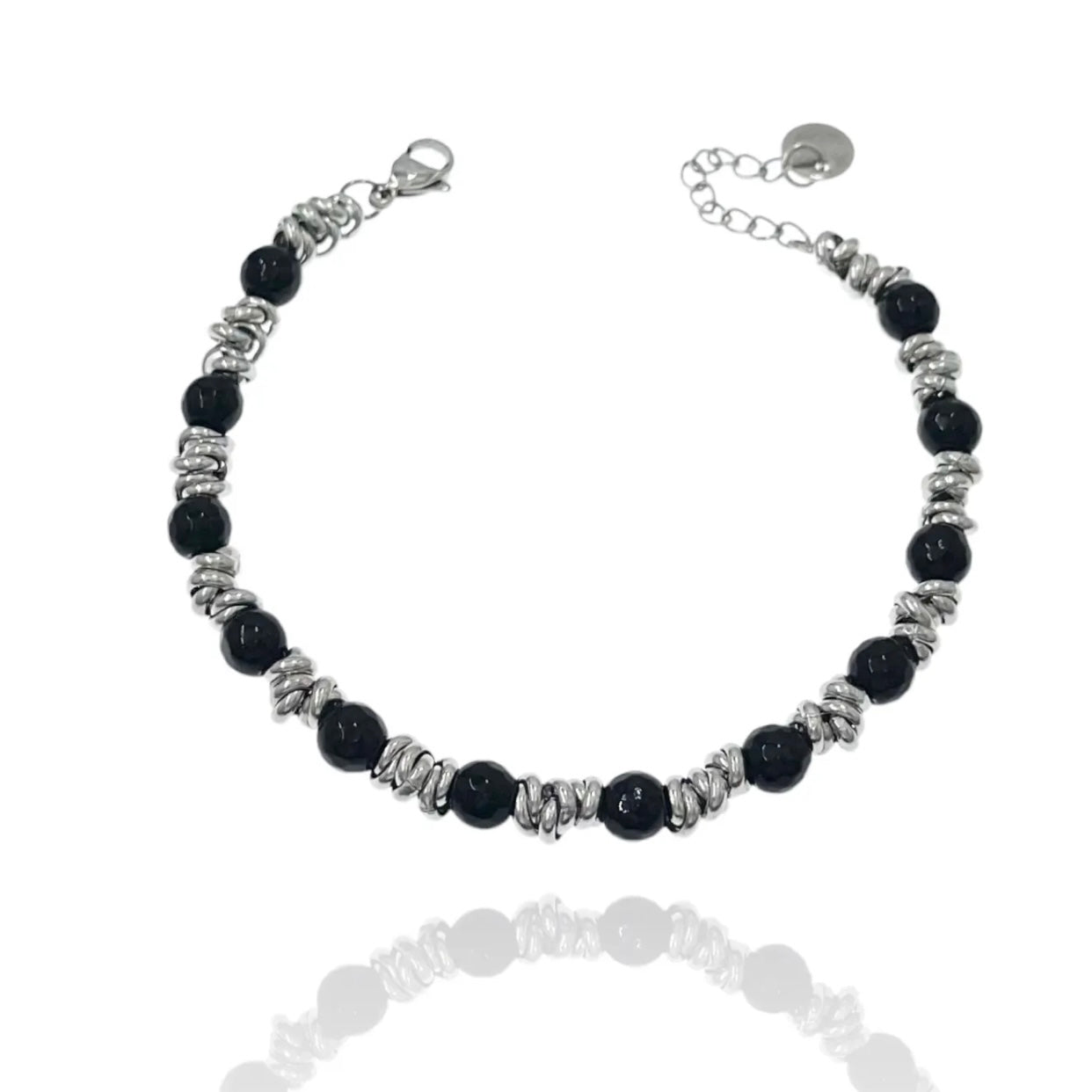 Bracciale in Acciaio Inossidabile art. B168 col. Silver Black