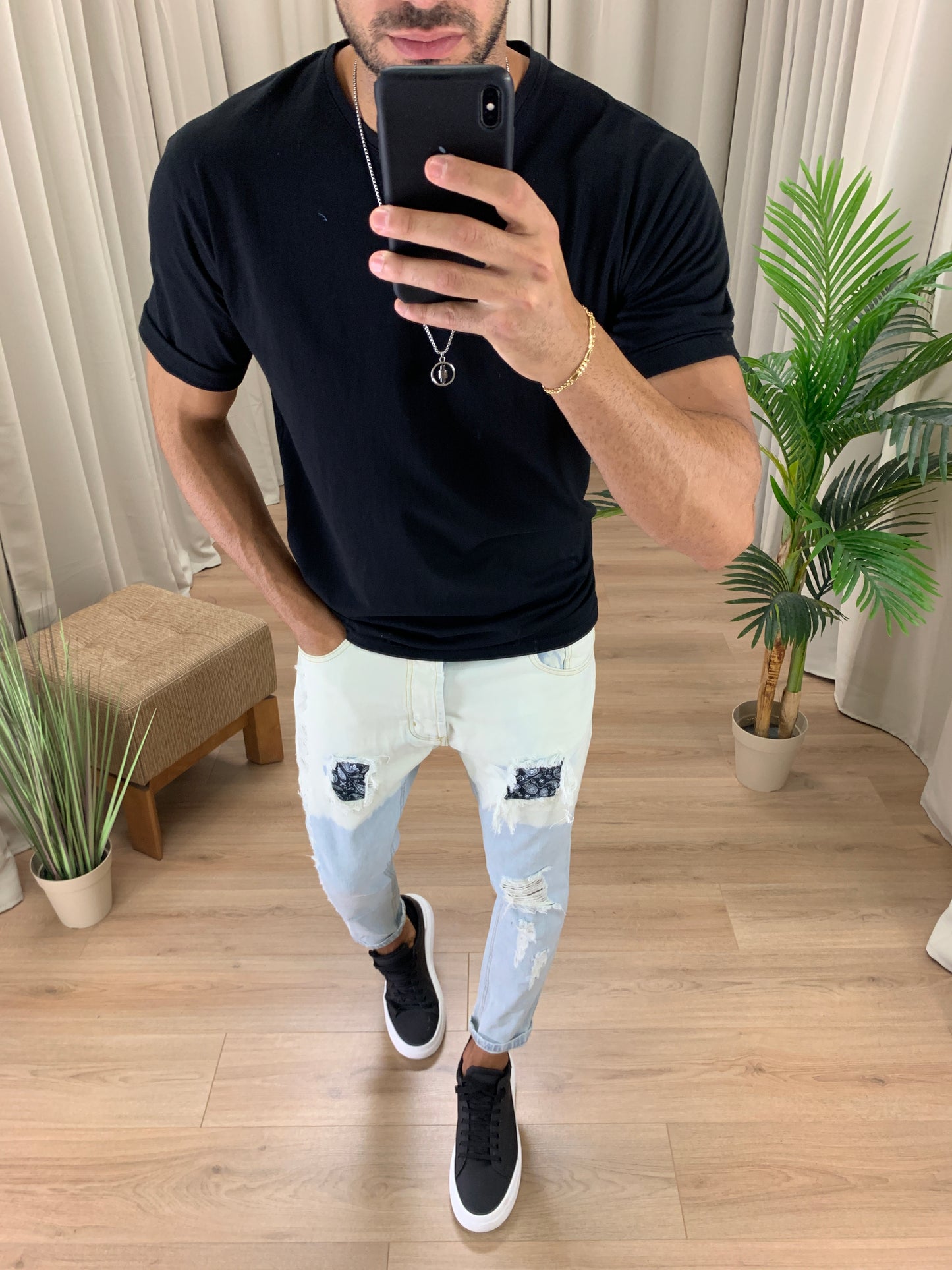 Jeans Stephan con Toppa con Bandana col. Denim