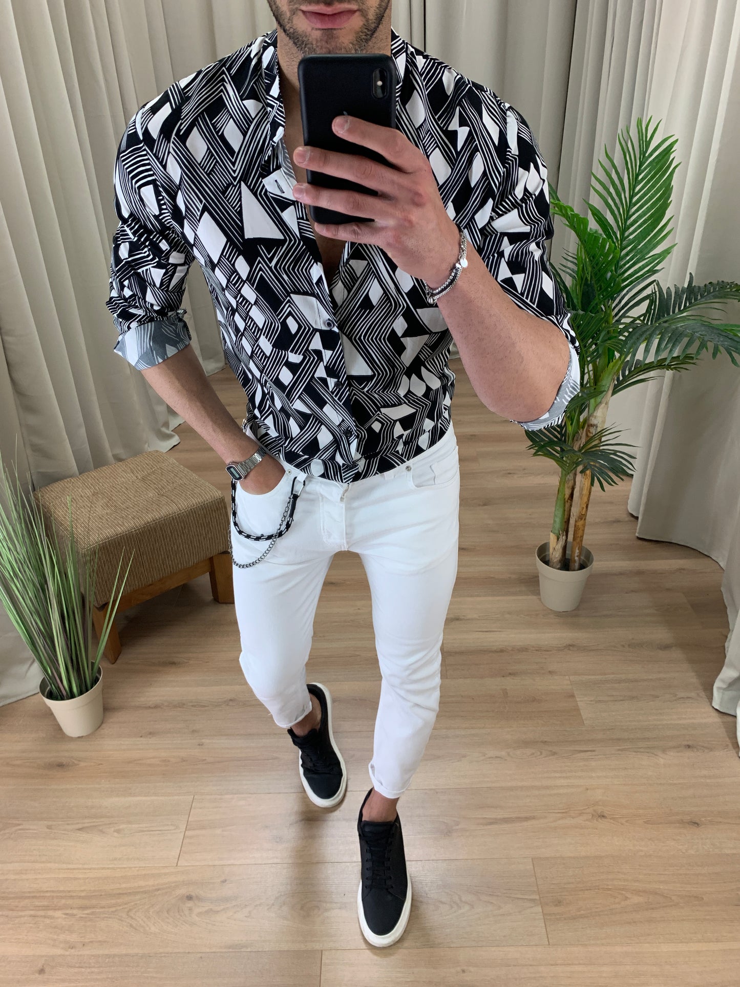 Camicia Skorpion Ignite in viscosa col. Nero