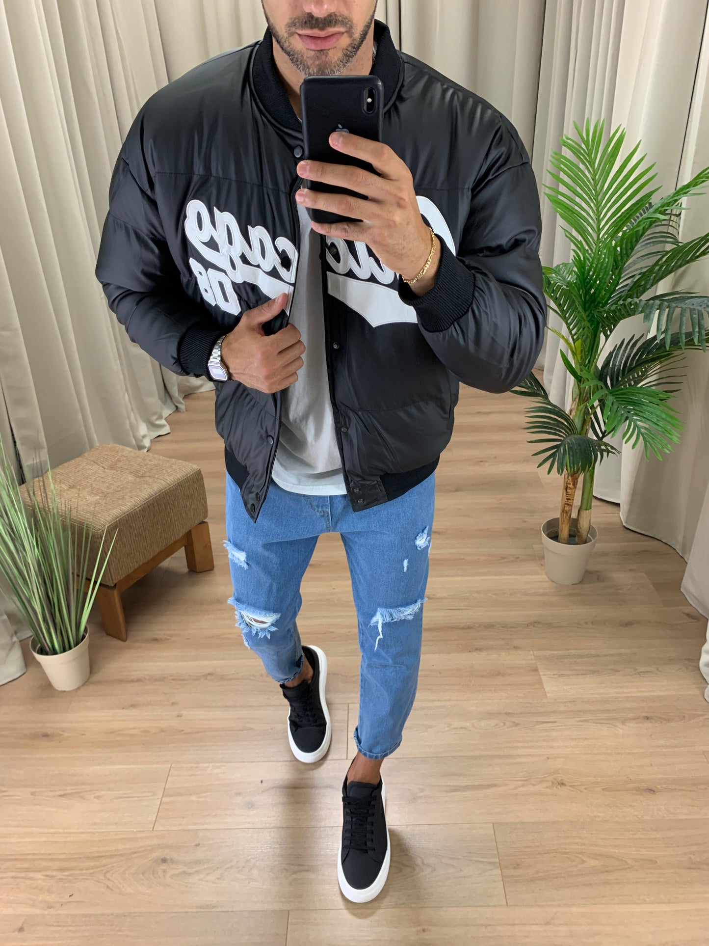 Bomber College Chicago imbottito col. Nero