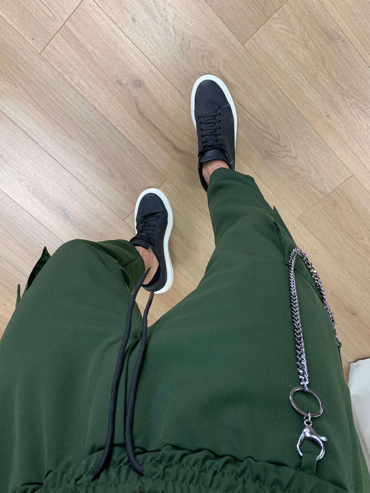 Pantalone Cargo Santana con Catena col. Verde Militare