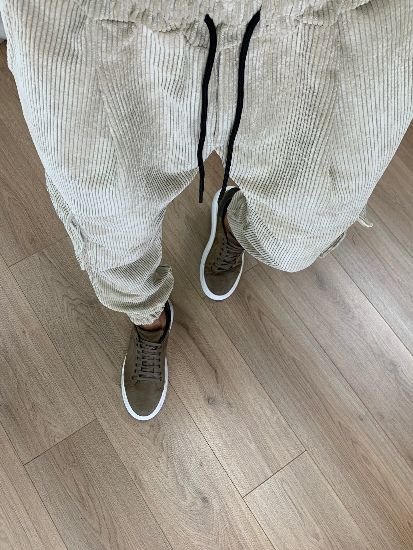 Pantalone Cargo Seth in Velluto a Costine col. Beige