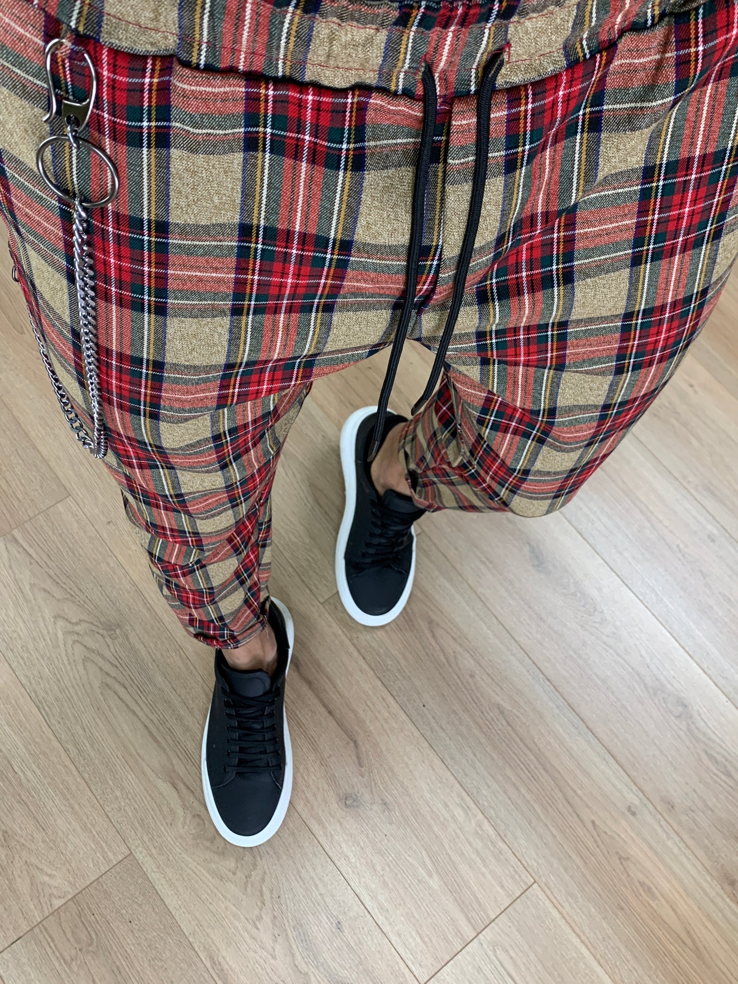 Pantalone Neo Principe di Galles con Catena col. Cammello