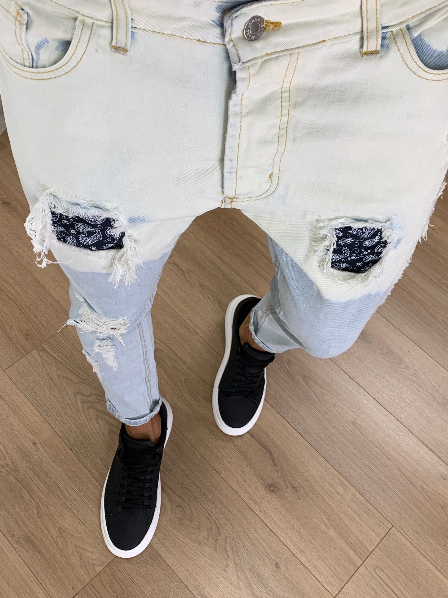 Jeans Stephan con Toppa con Bandana col. Denim
