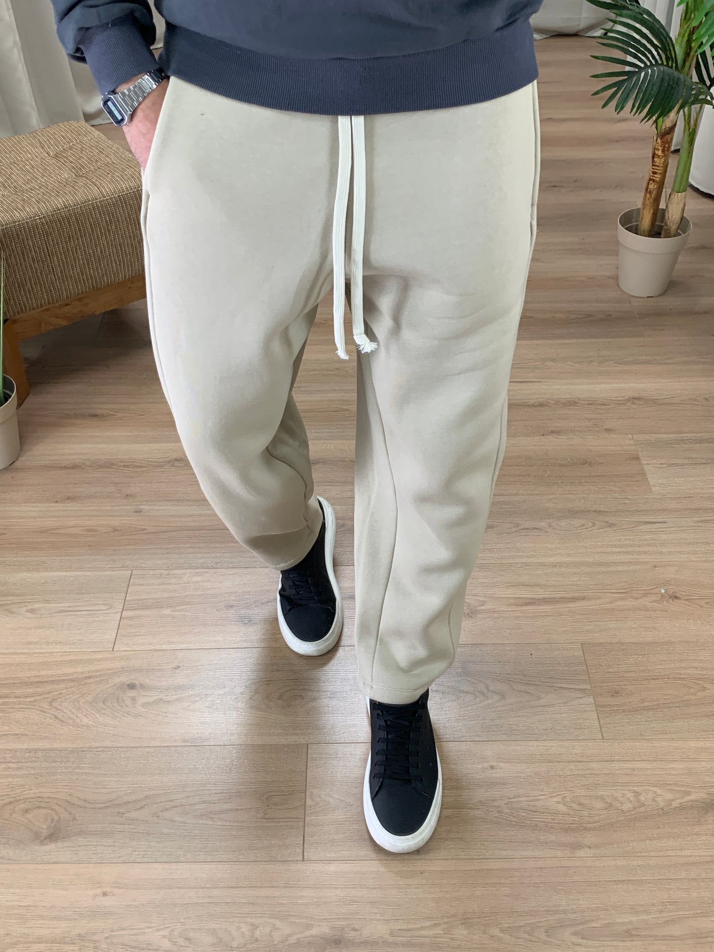 Pantalaccio Mazlo con interno felpato col. Beige