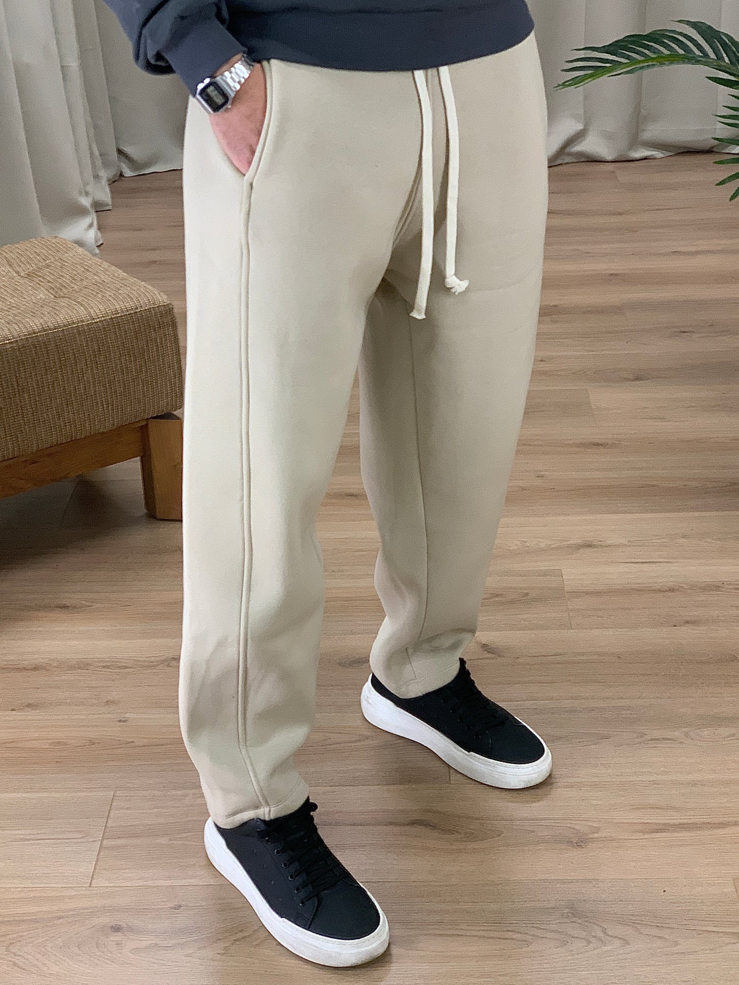 Pantalaccio Mazlo con interno felpato col. Beige