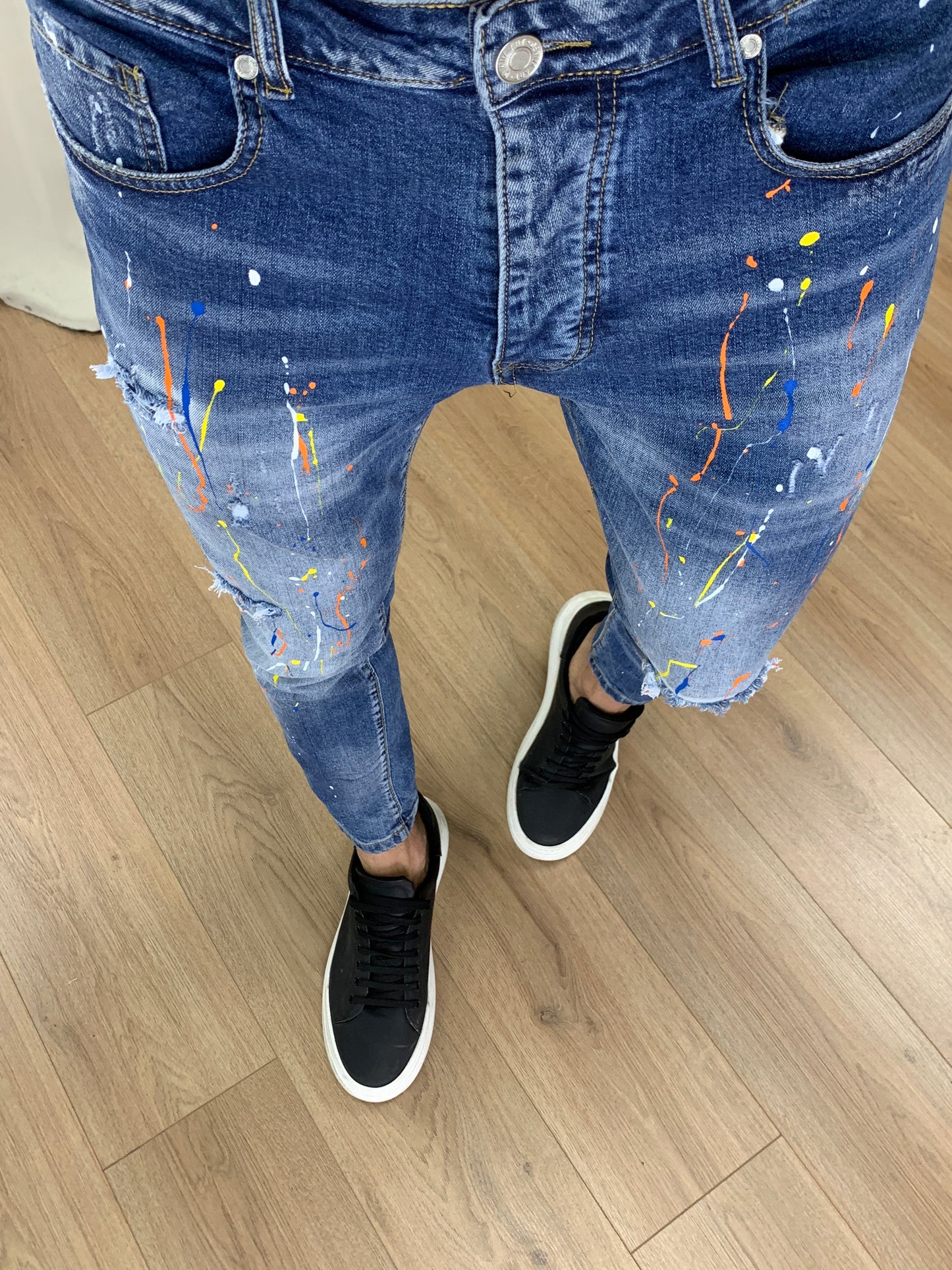 Jeans Dimmer Painted elasticizzato col. Denim
