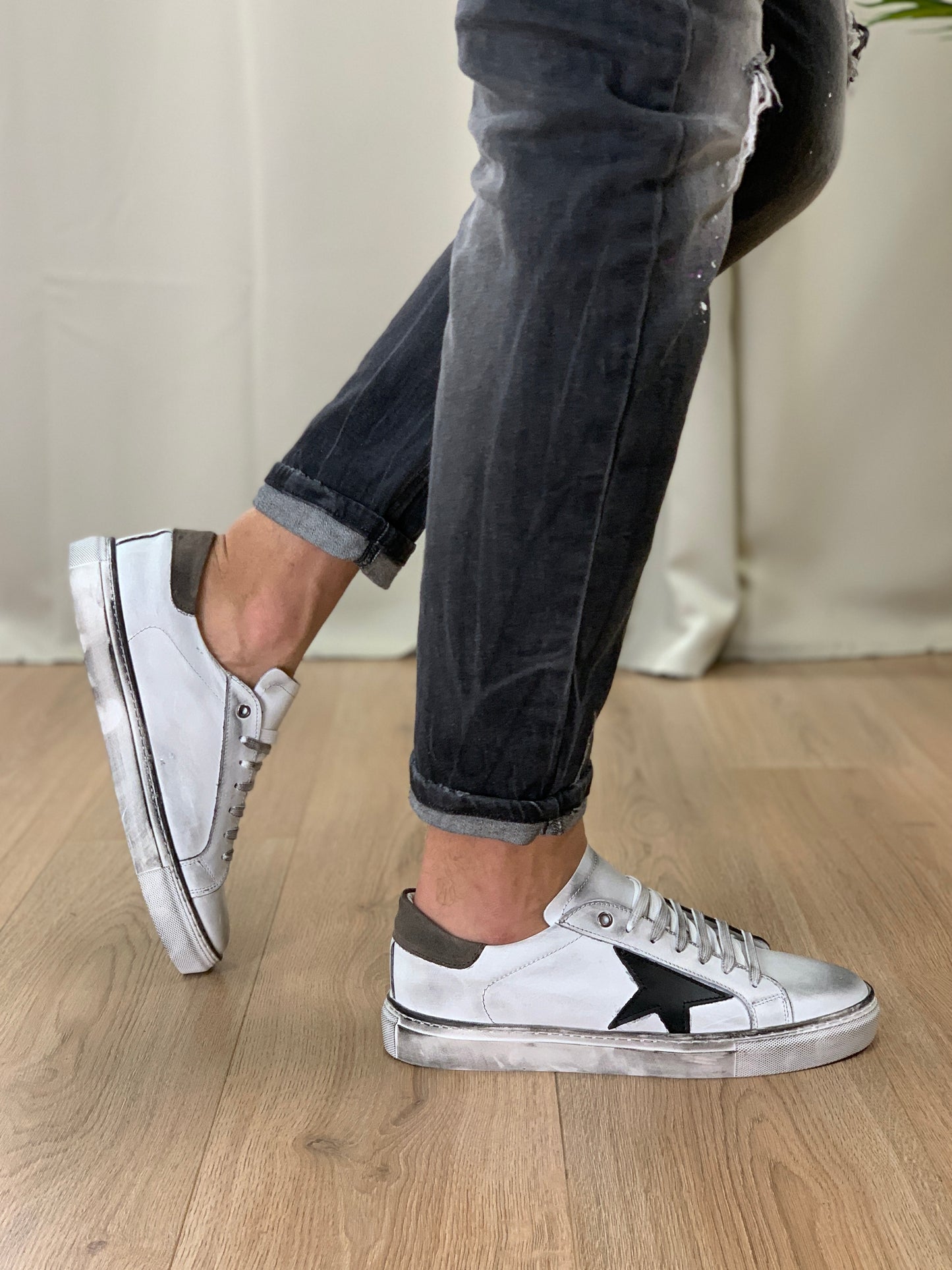 Sneakers One Star effetto Fumè col. Bianco