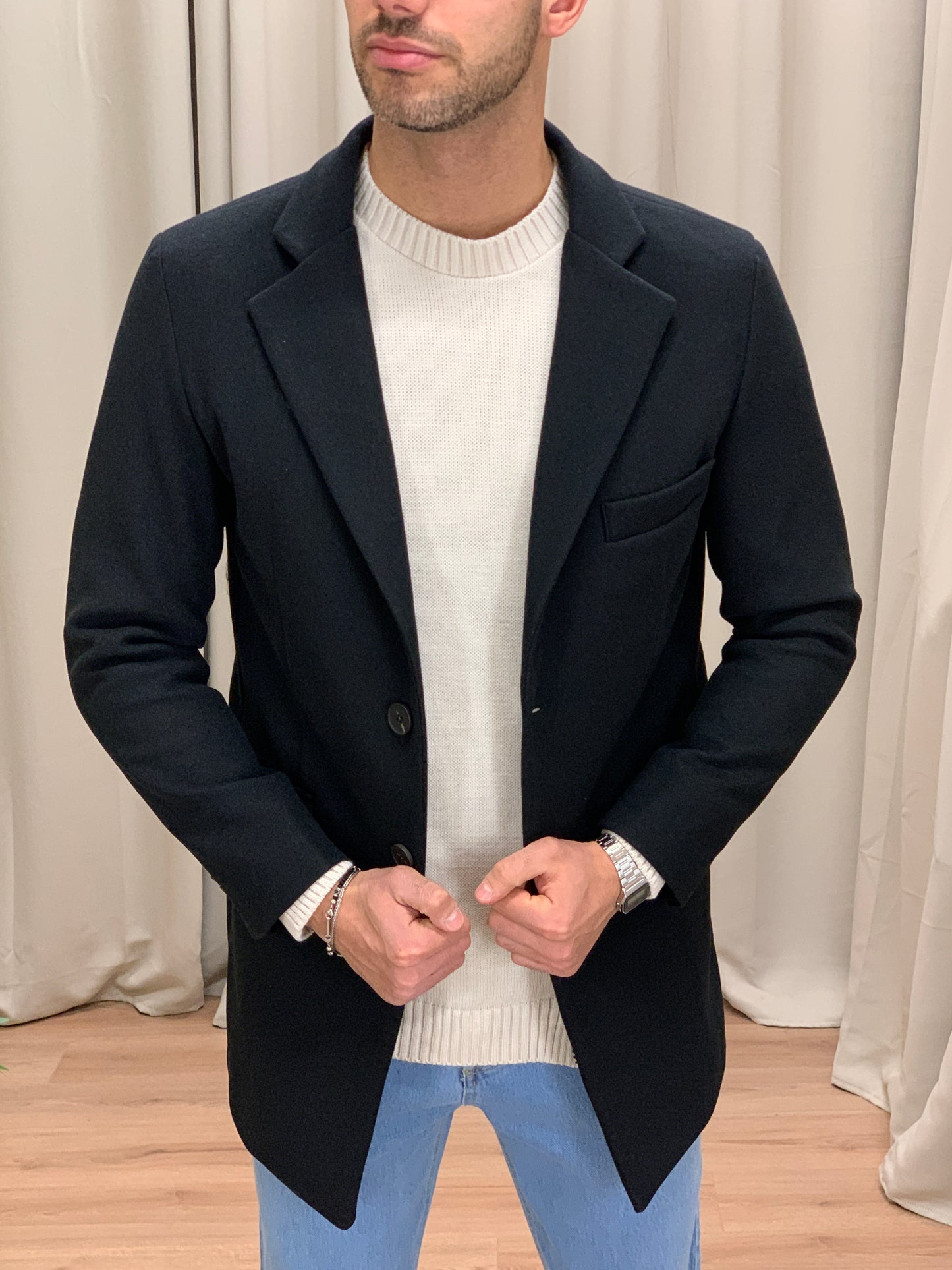 Cappotto Novak con Bottoni col. Nero