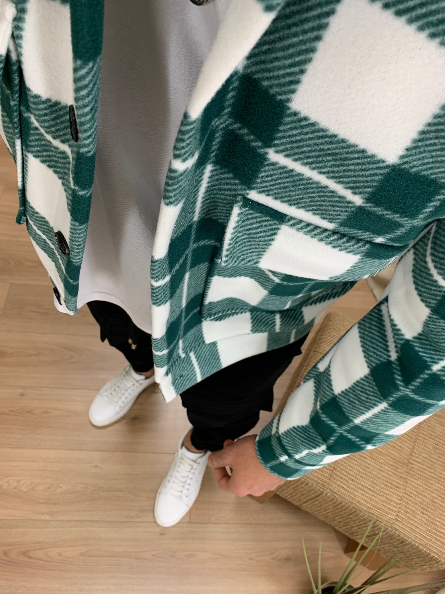 Giacca Jerry a quadri con Taschini col. Verde