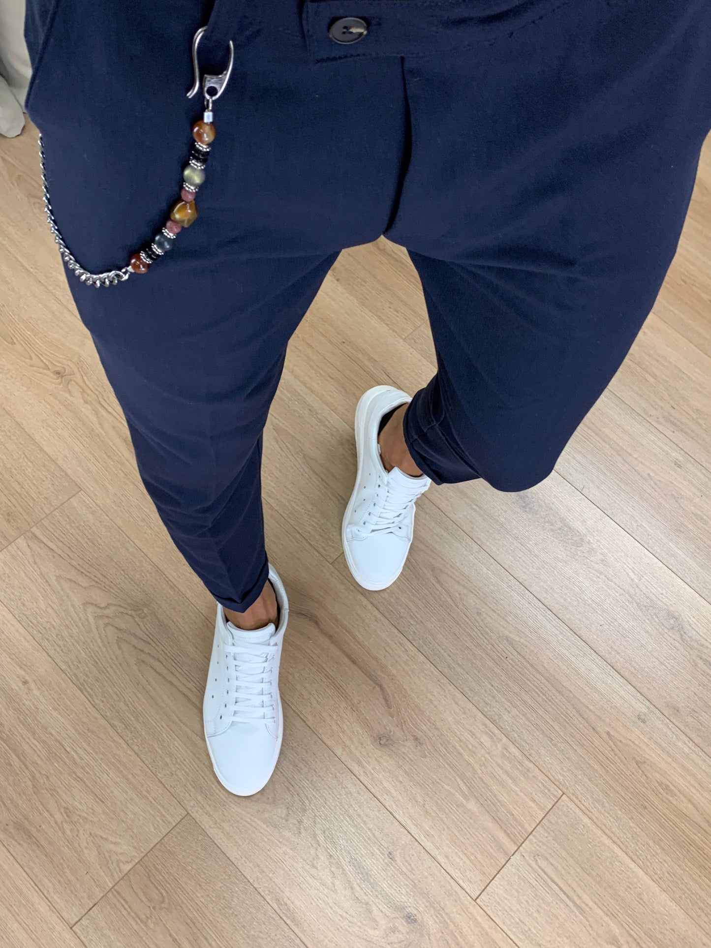 Pantalone Copenaghen ad un bottone col. Blu