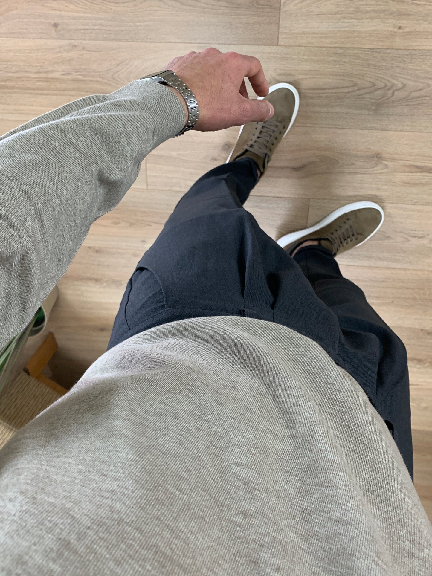 Maglioncino Mockneck in misto Lana col. Beige