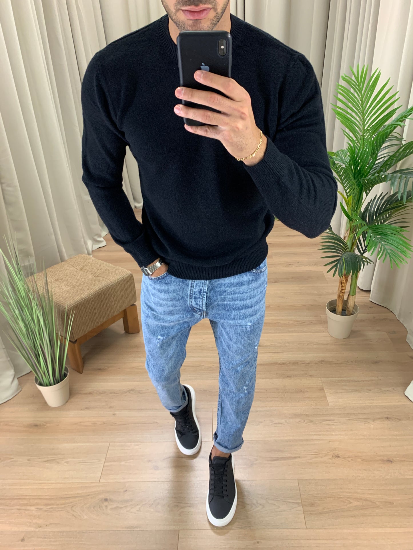 Jeans Mentory Effetto Marmorizzato col. Denim