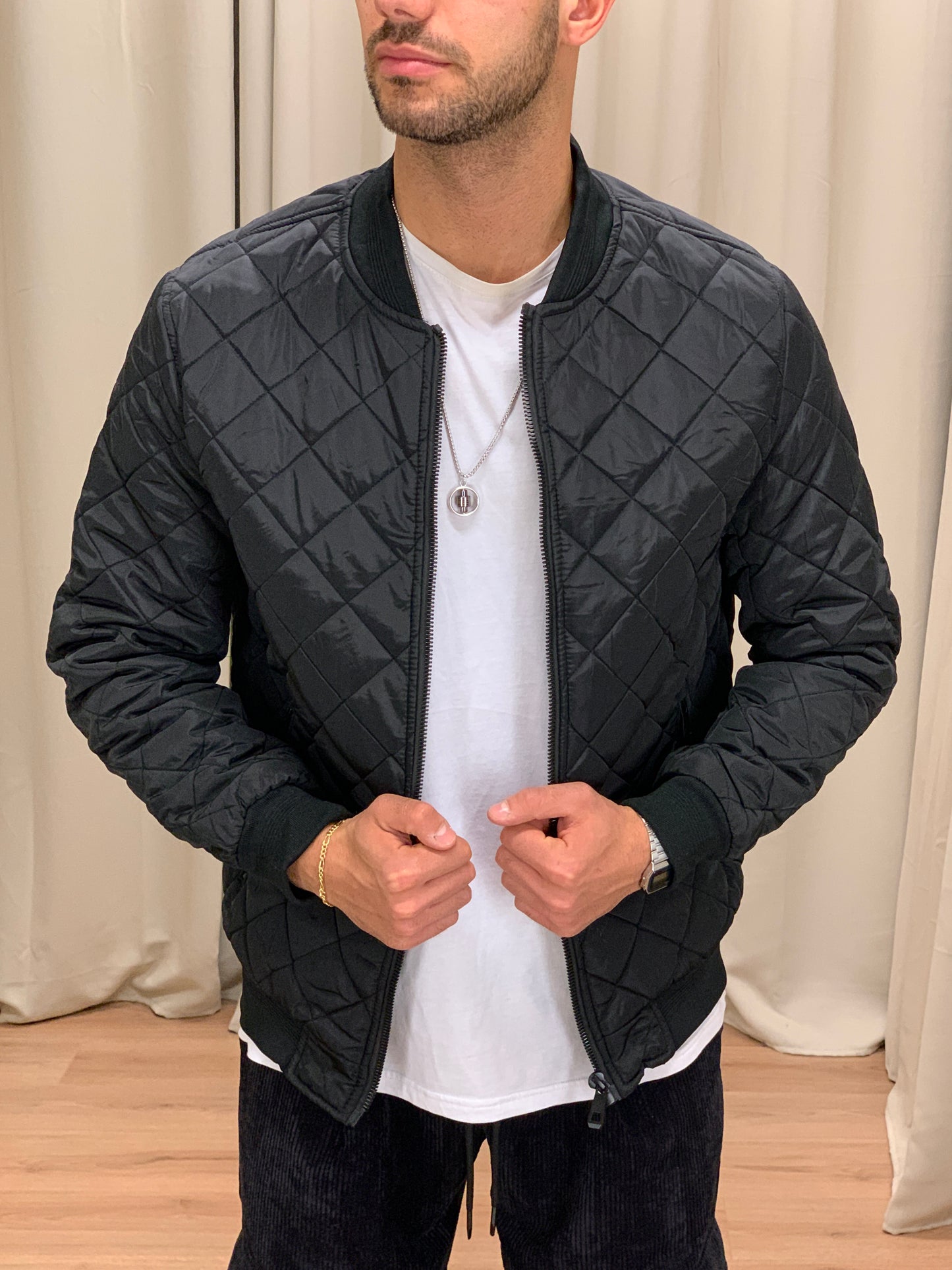 Bomber Garret Trapuntato col. Nero
