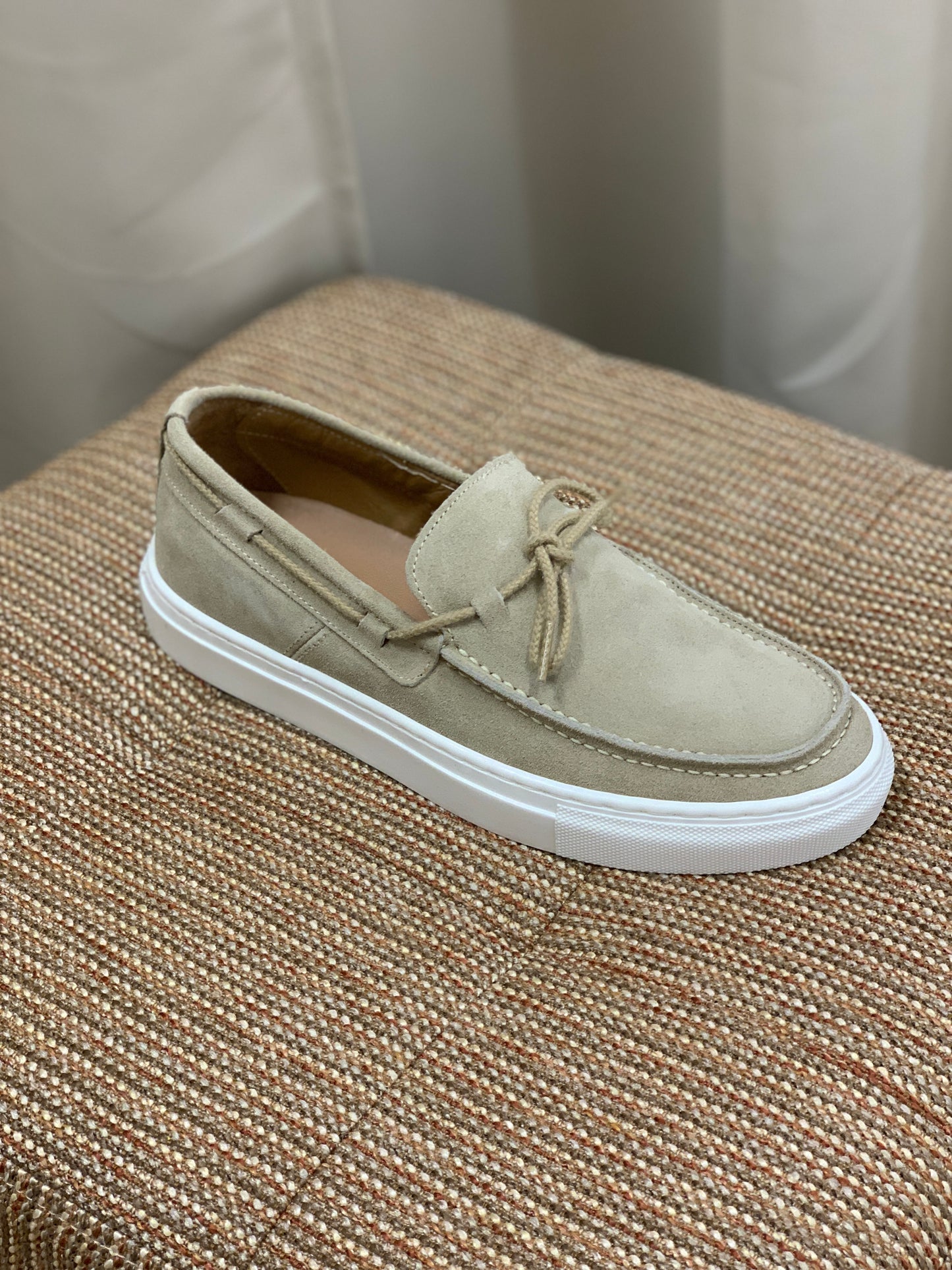 Scarpa Barchetta in Vero Camoscio col. Beige