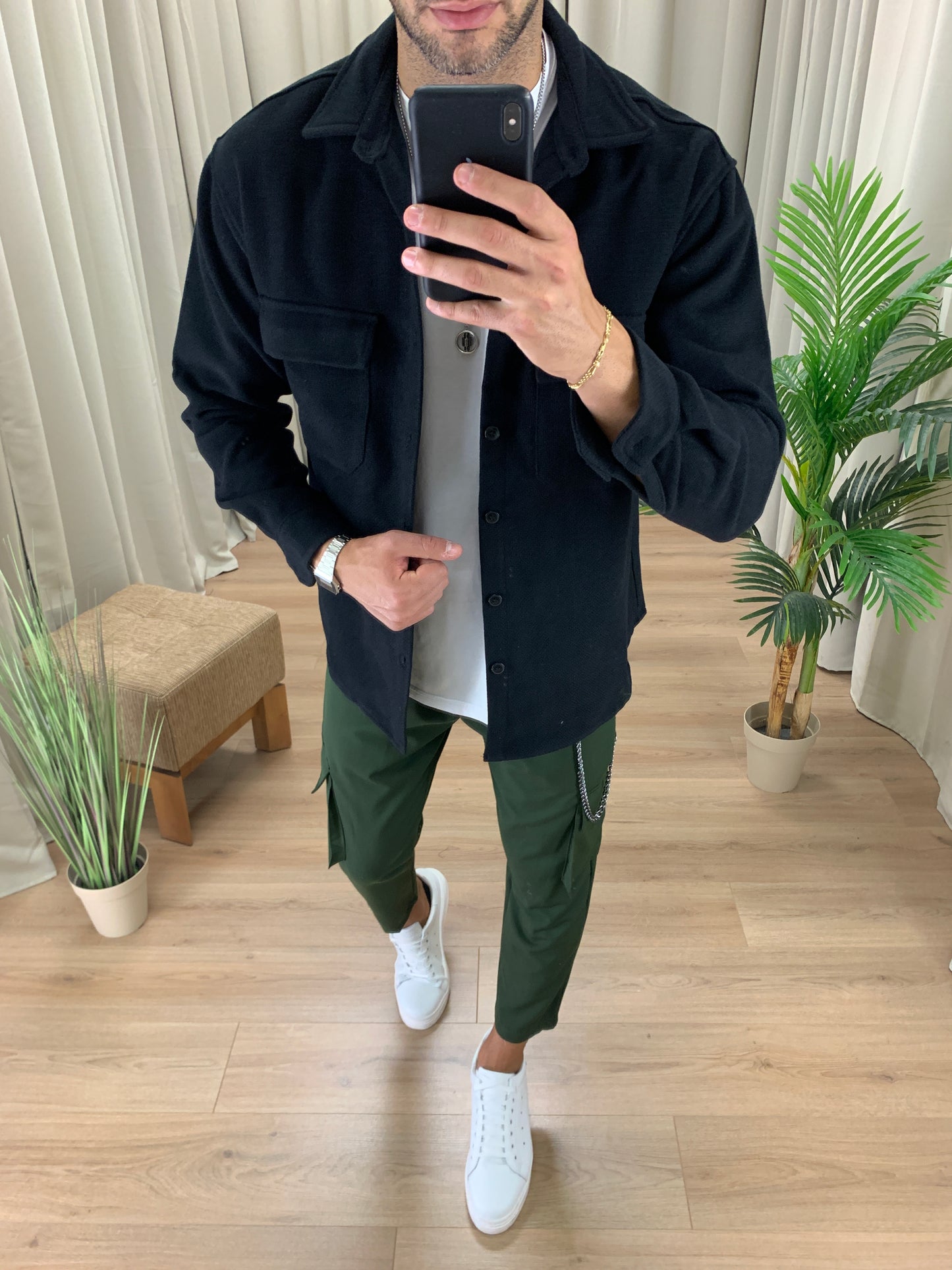 Giacca camicia Raphael con Taschini col. Nero
