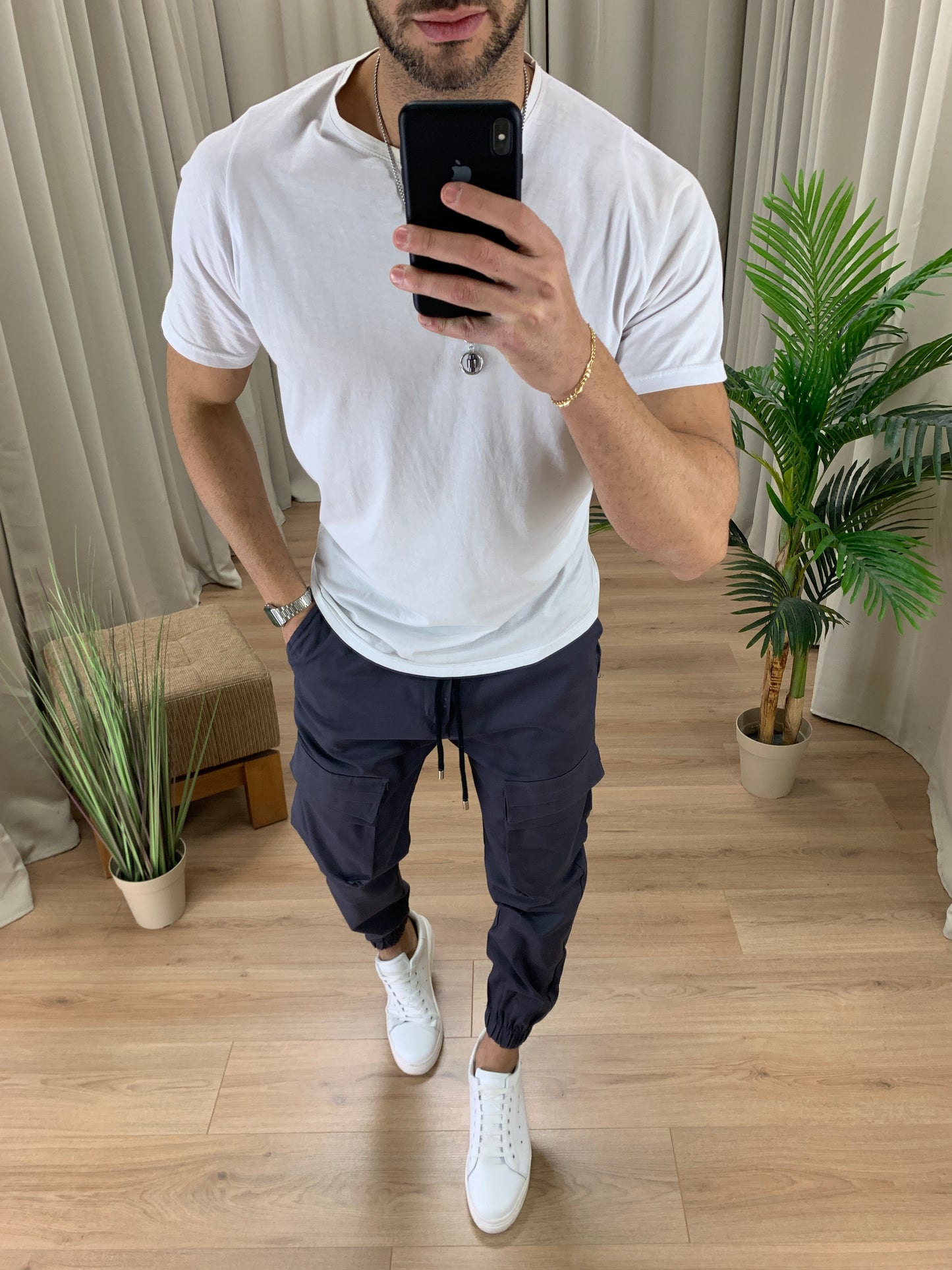 Pantalone Cargo Musiala con Tasconi Frontali col. Grigio