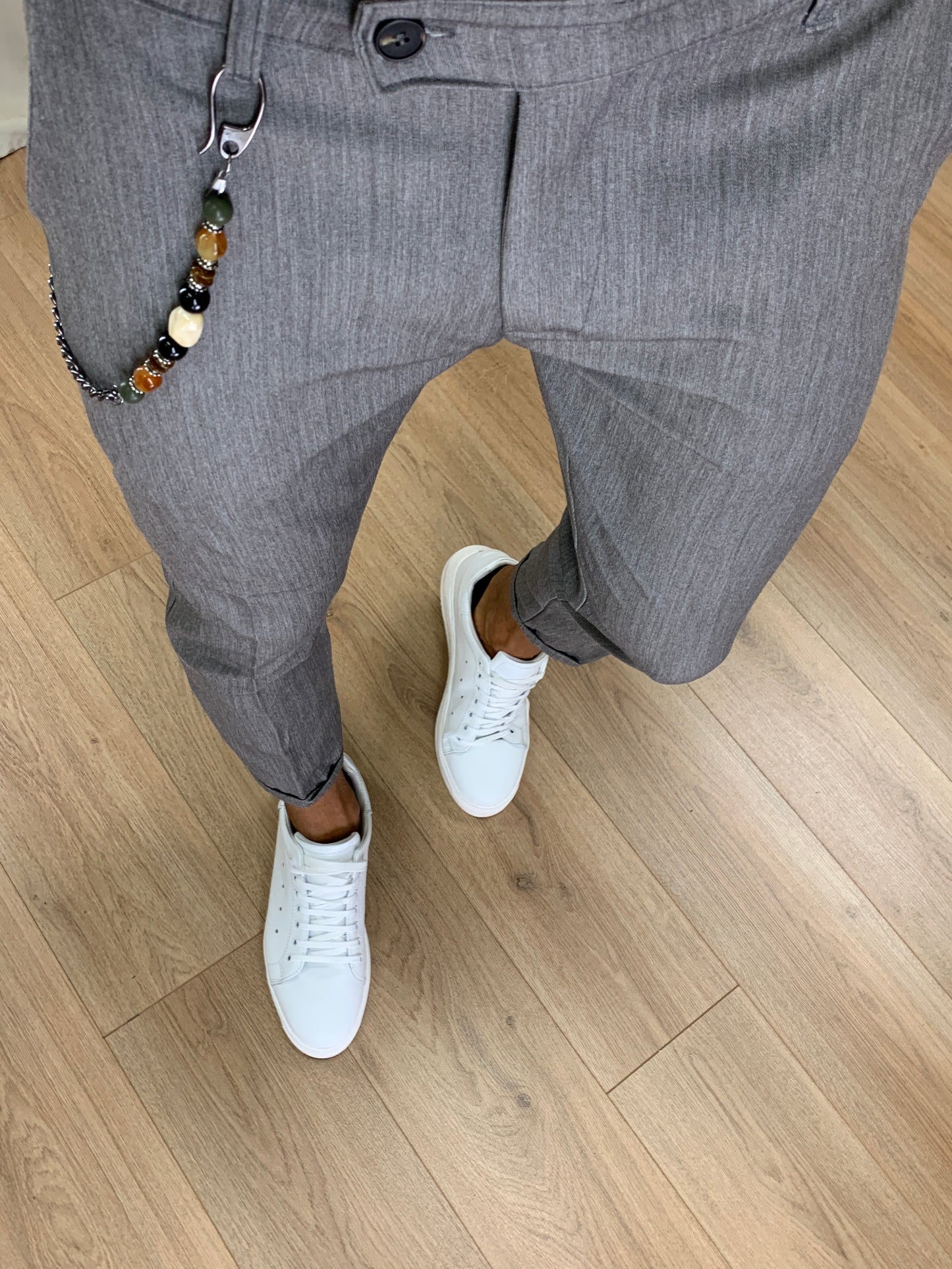 Pantalone Copenaghen ad un bottone col. Grigio