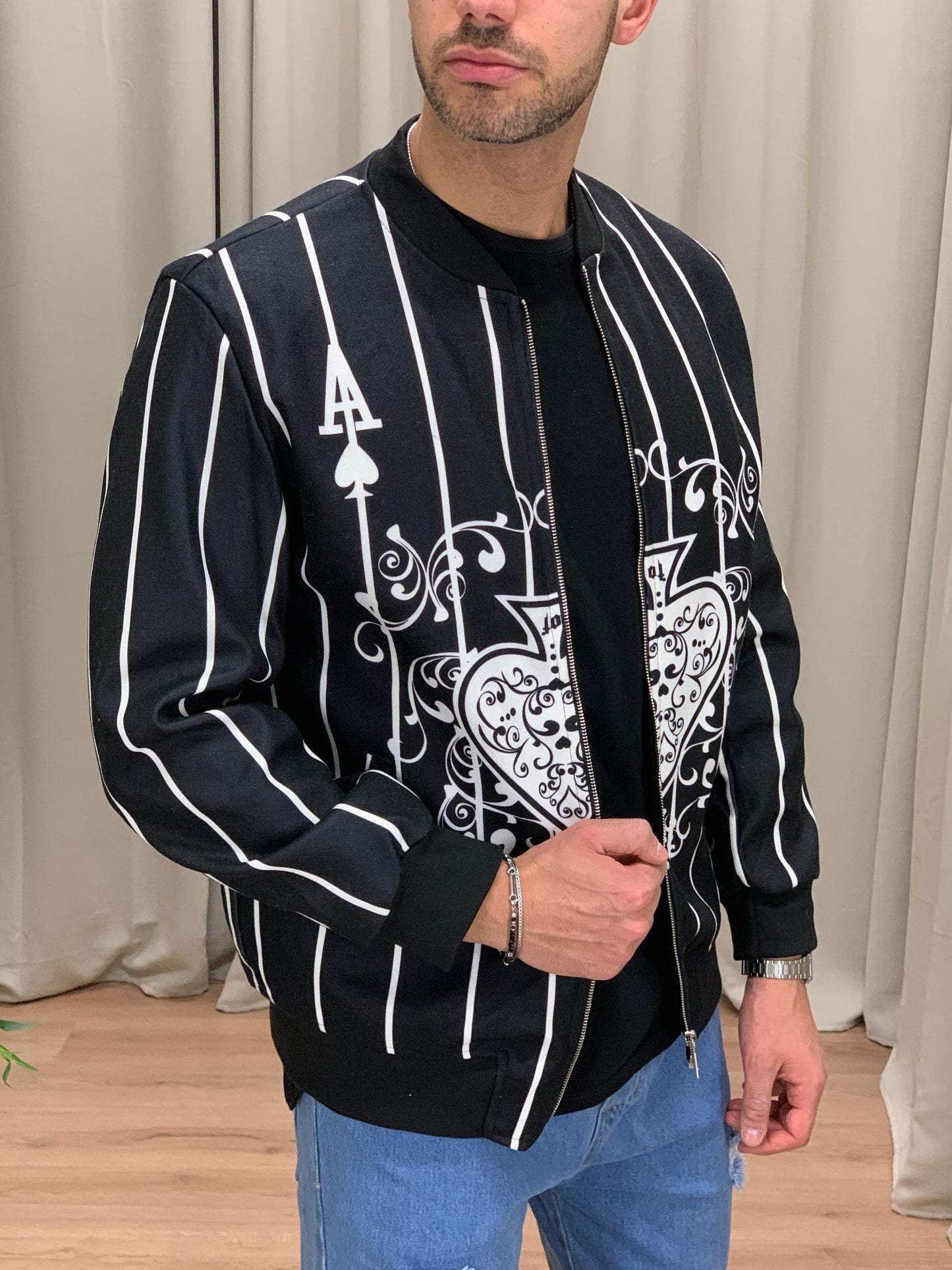 Bomber Jocker con Fantasia e Zip col. Nero