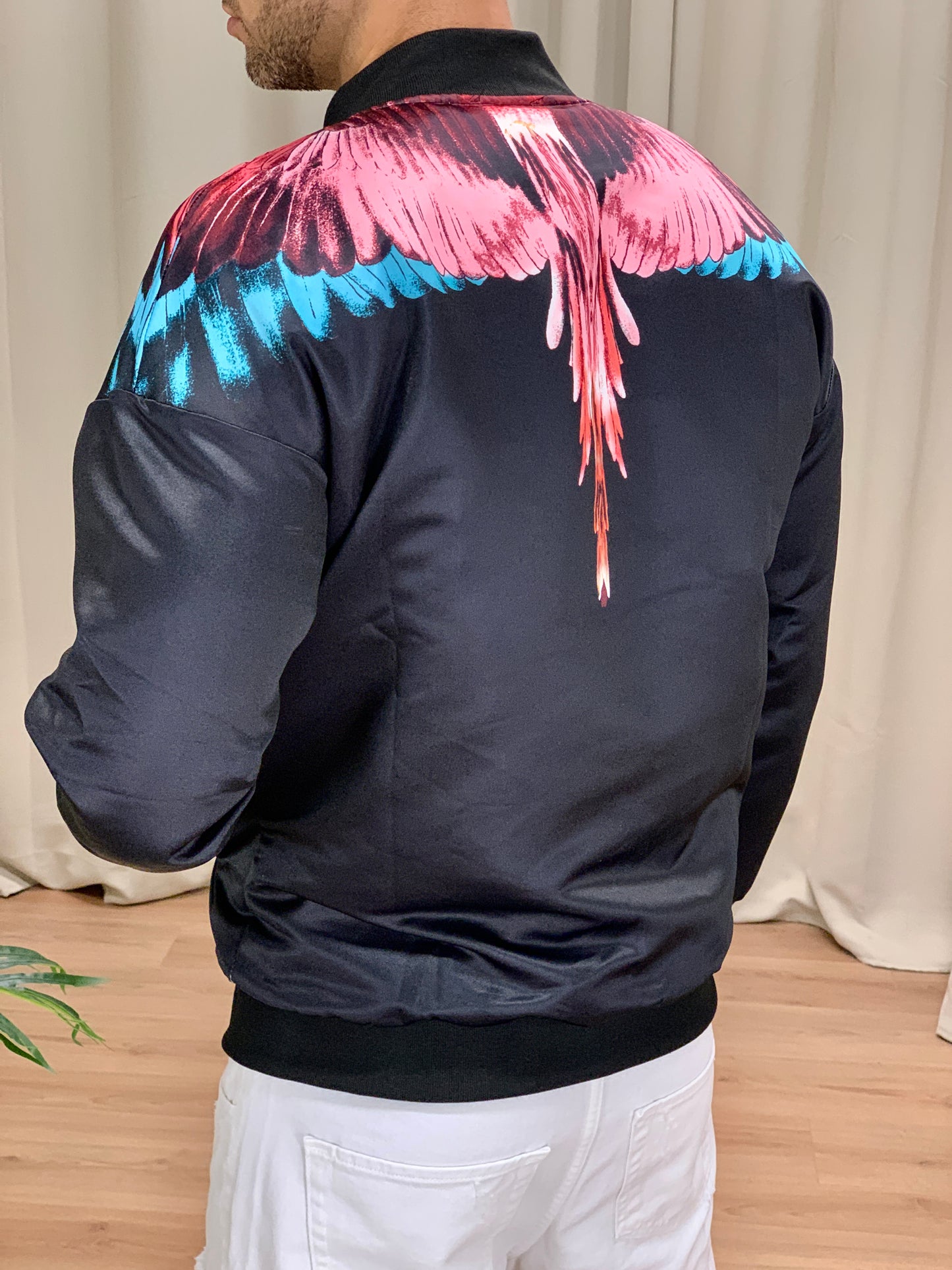Bomber Marcel con Zip e Fantasia col. Nero