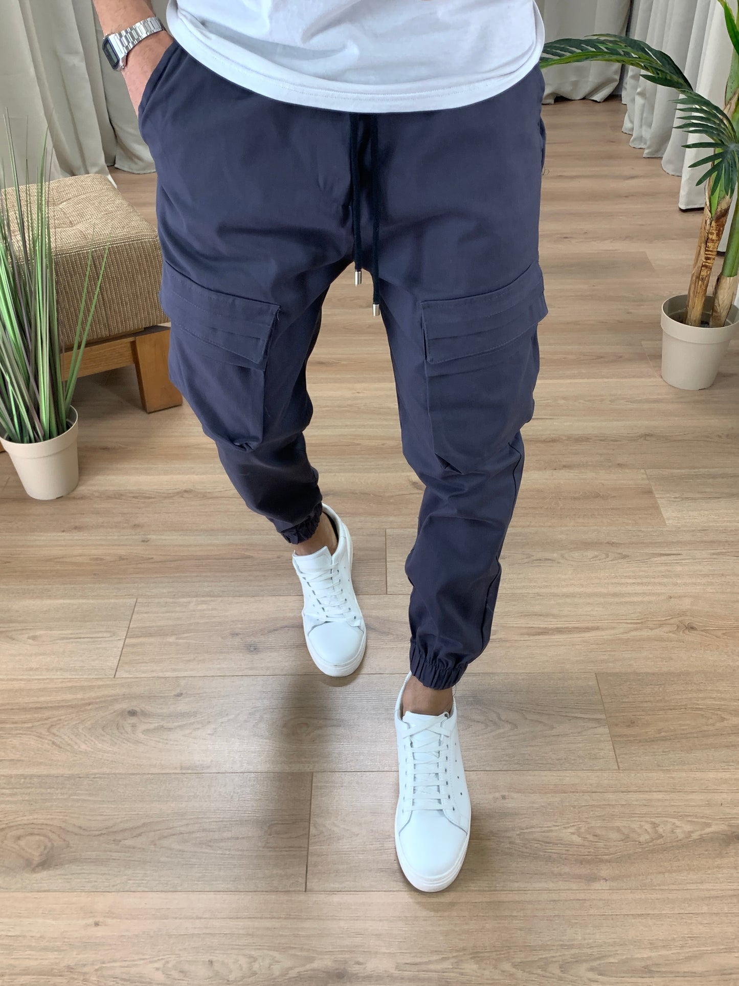 Pantalone Cargo Musiala con Tasconi Frontali col. Grigio