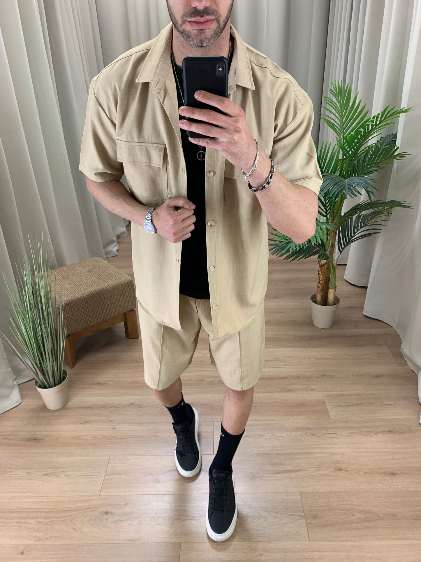 Completo Jack 41 Bermuda + Camicia col. Beige