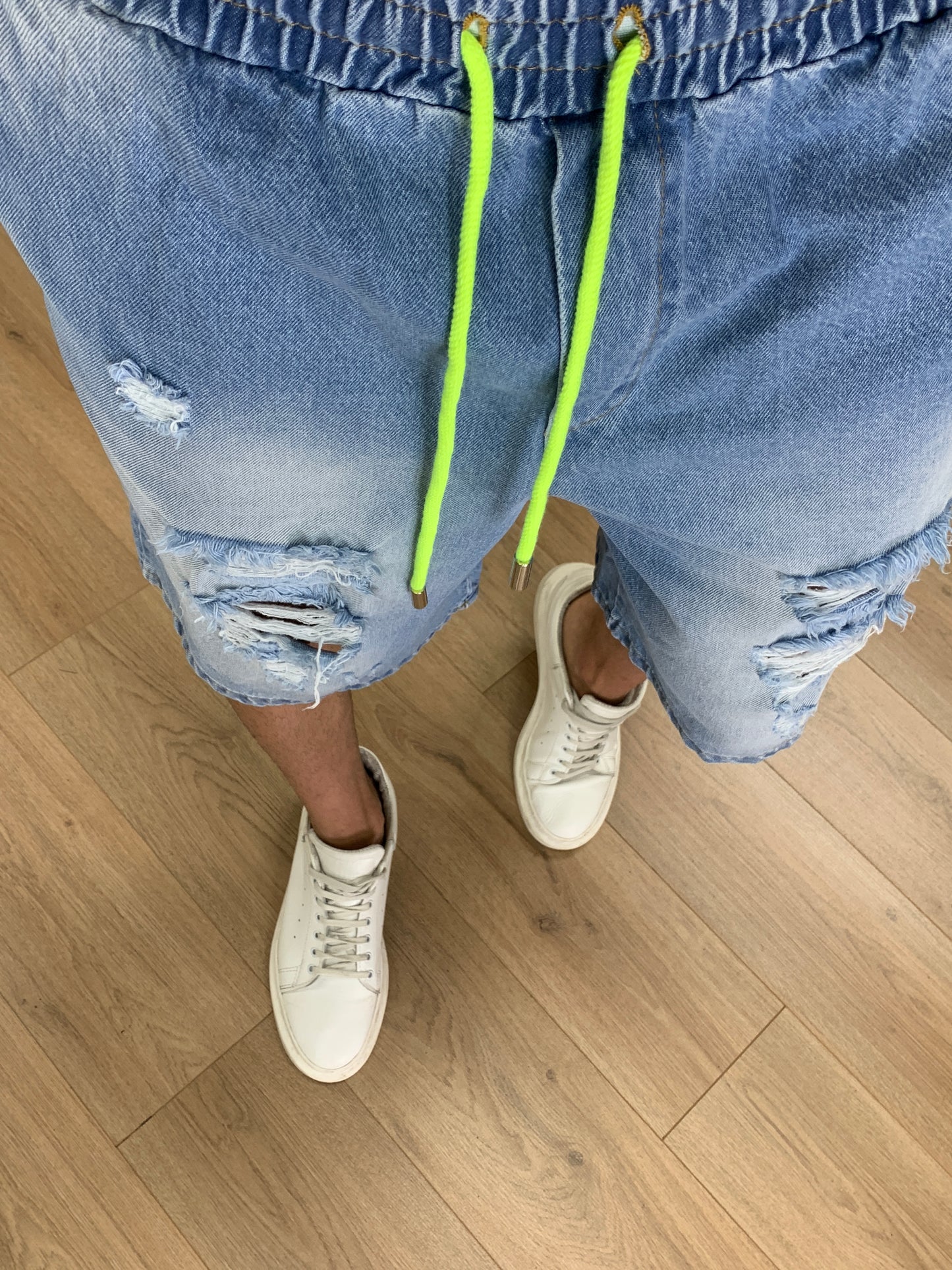Bermuda di Jeans Bam Style laccio fluo col. Denim