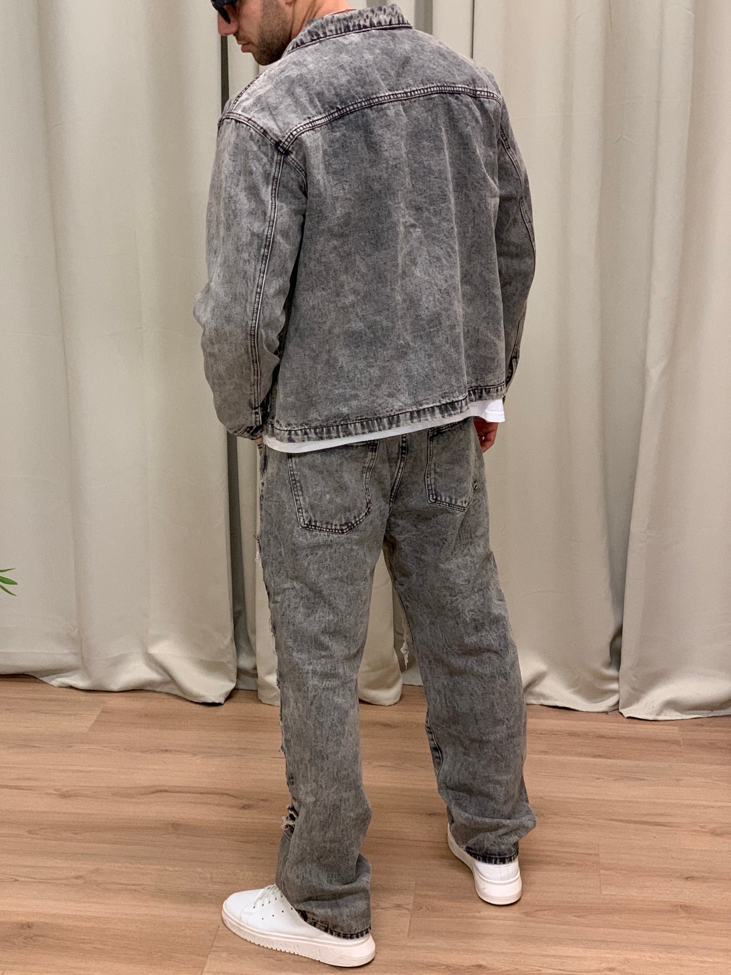 Completo Demon con Lacerazioni Jeans + Giacca col. Antracite