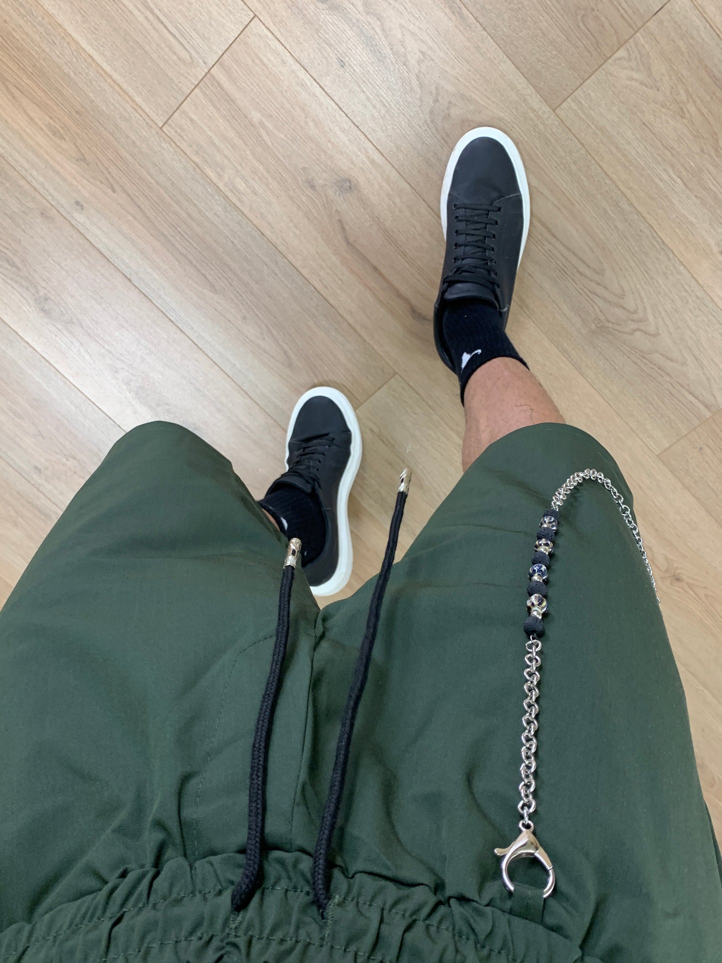 Bermuda Agon over-street con Catena col. Verde Militare