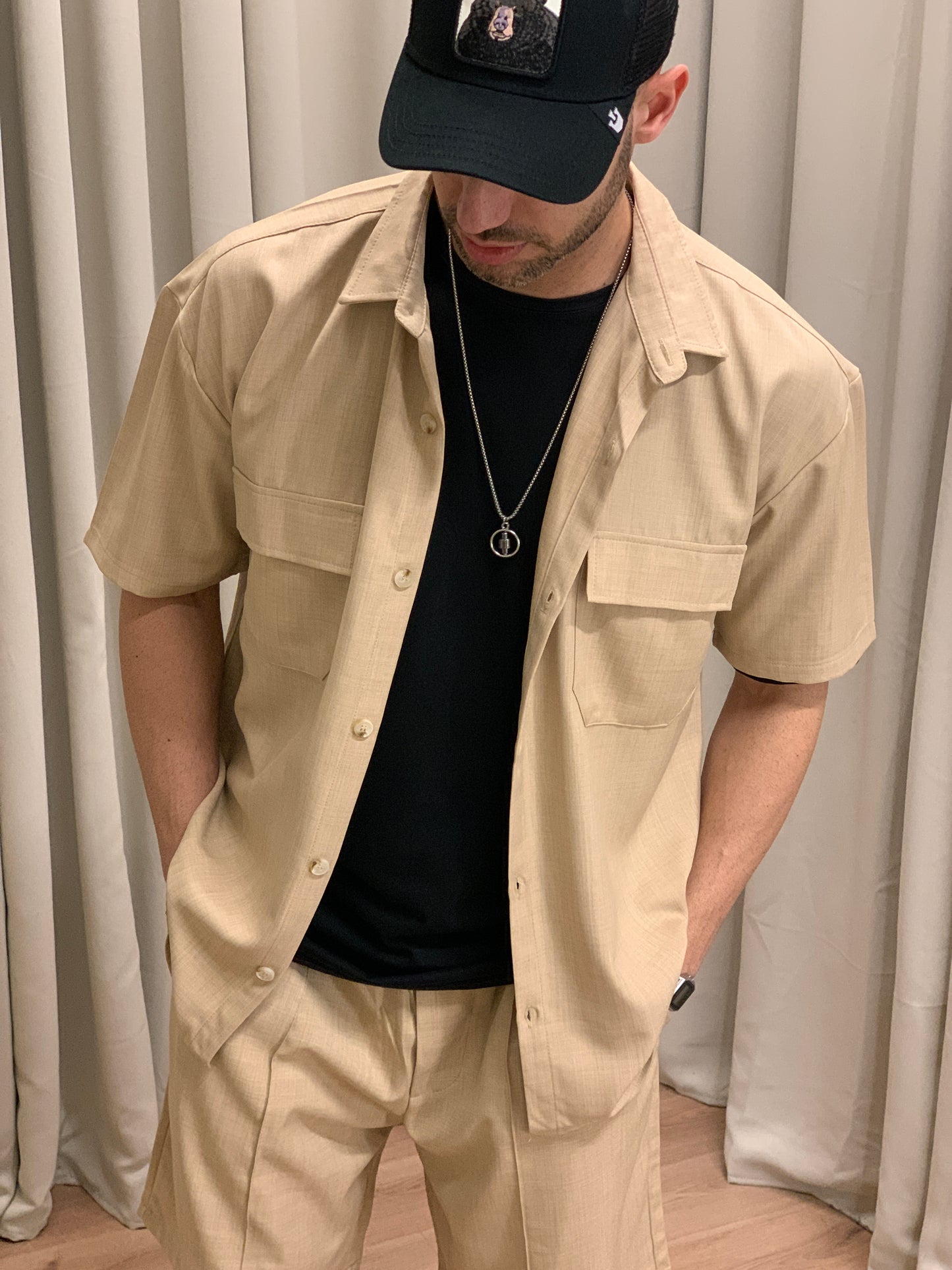 Completo Jack 41 Bermuda + Camicia col. Beige