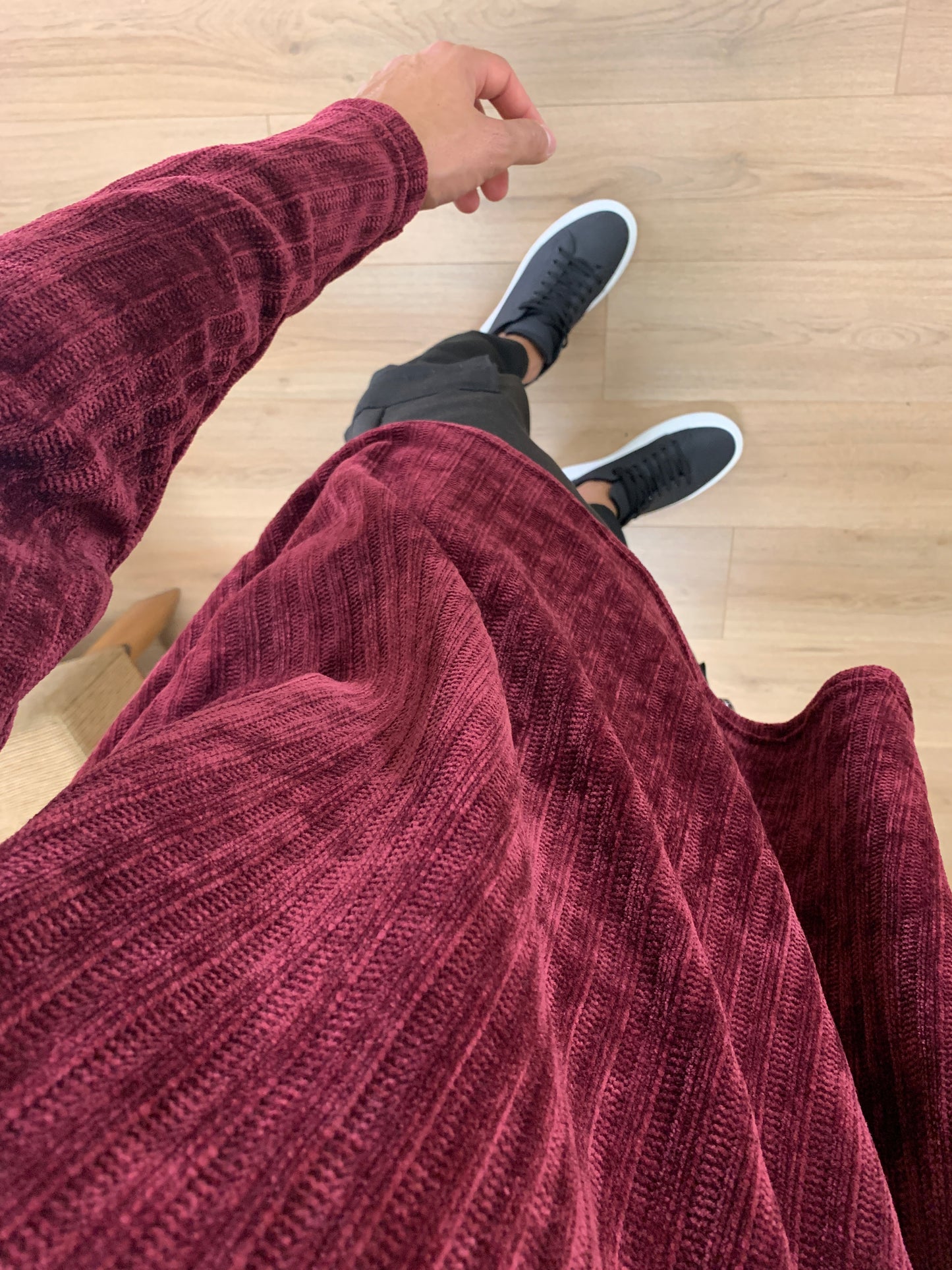 Maglia Marius Effetto Ciniglia a Costine col. Bordeaux