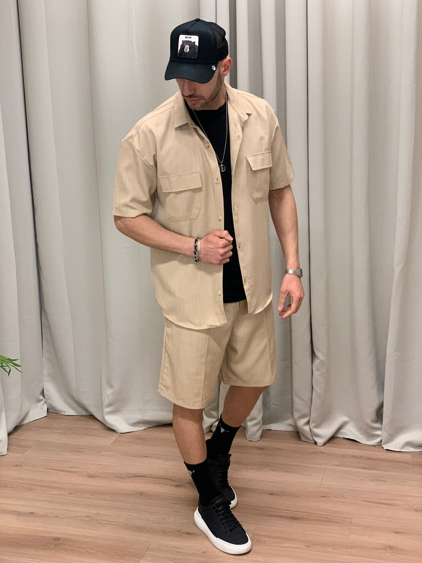 Completo Jack 41 Bermuda + Camicia col. Beige