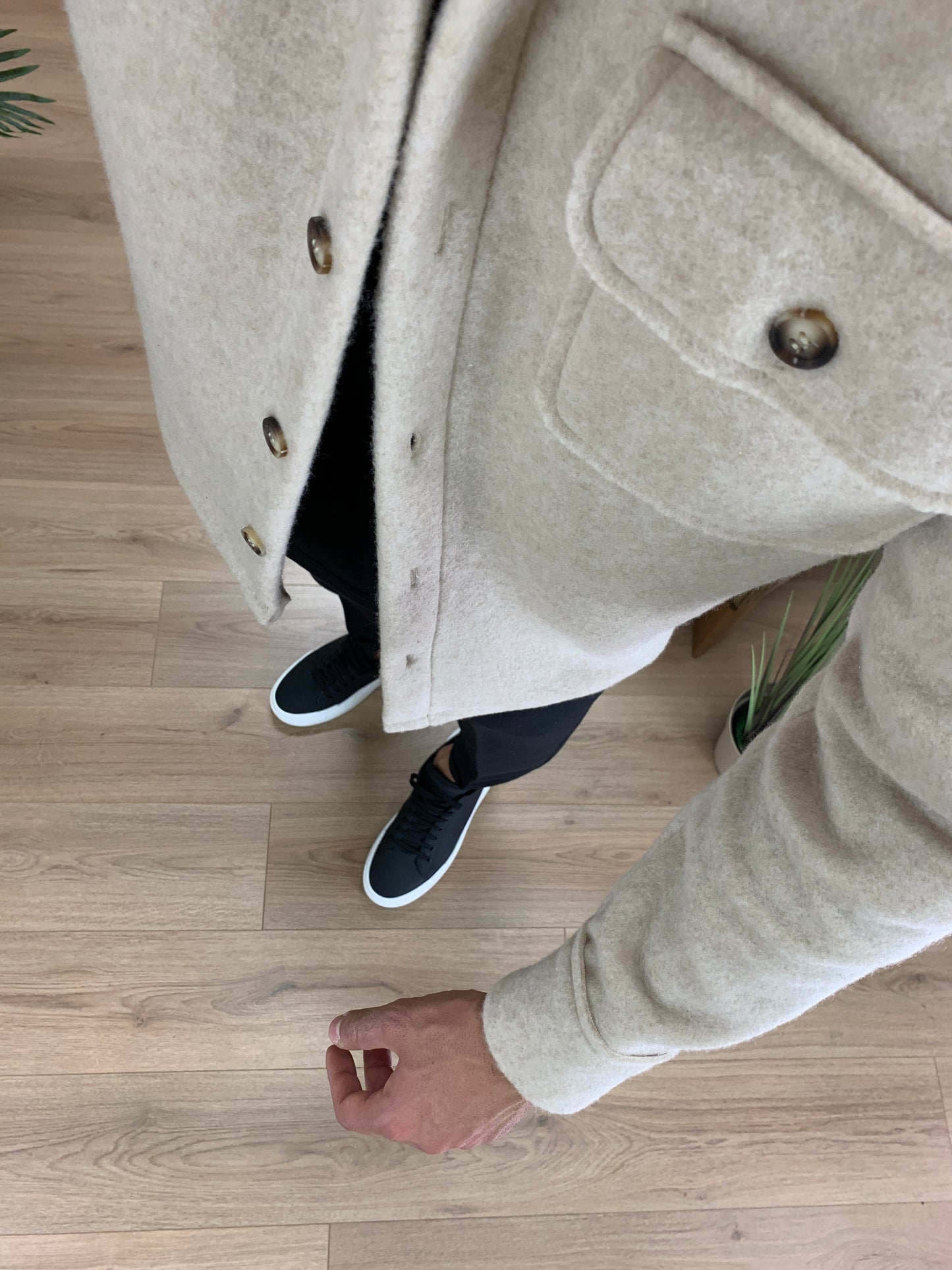 Giacca camicia Asher con Taschini col. Avorio