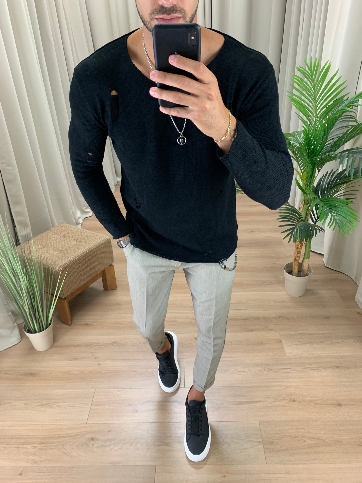 Pantalone Copenaghen ad un bottone col. Tortora