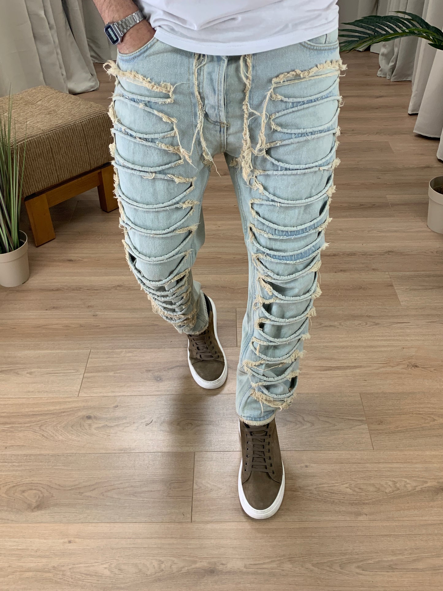 Jeans Tangus Rock Super Destroy Sabbiato col. Denim