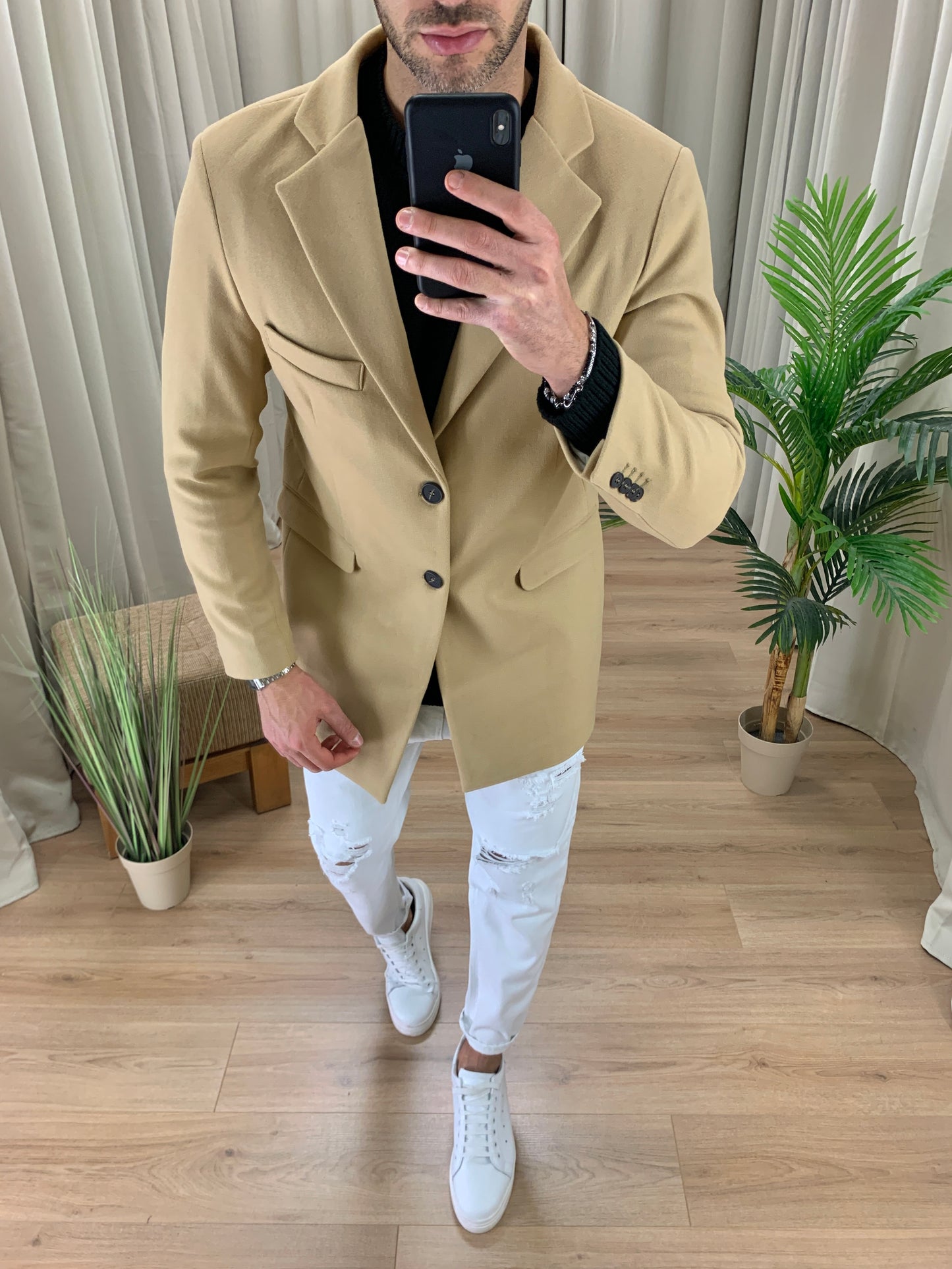 Cappotto Novak con Bottoni col. Cammello
