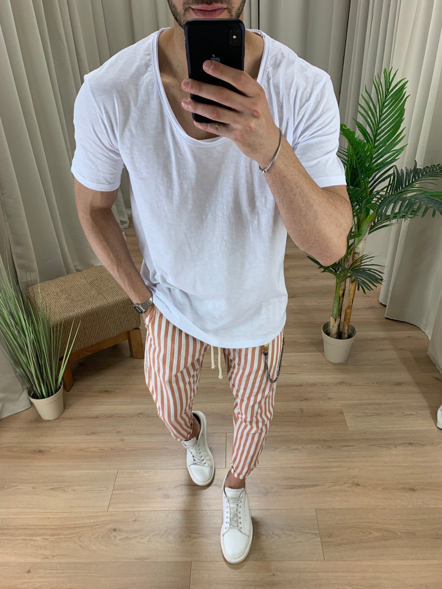 T-shirt Rio in Cotone con scollo ampio col. Bianco