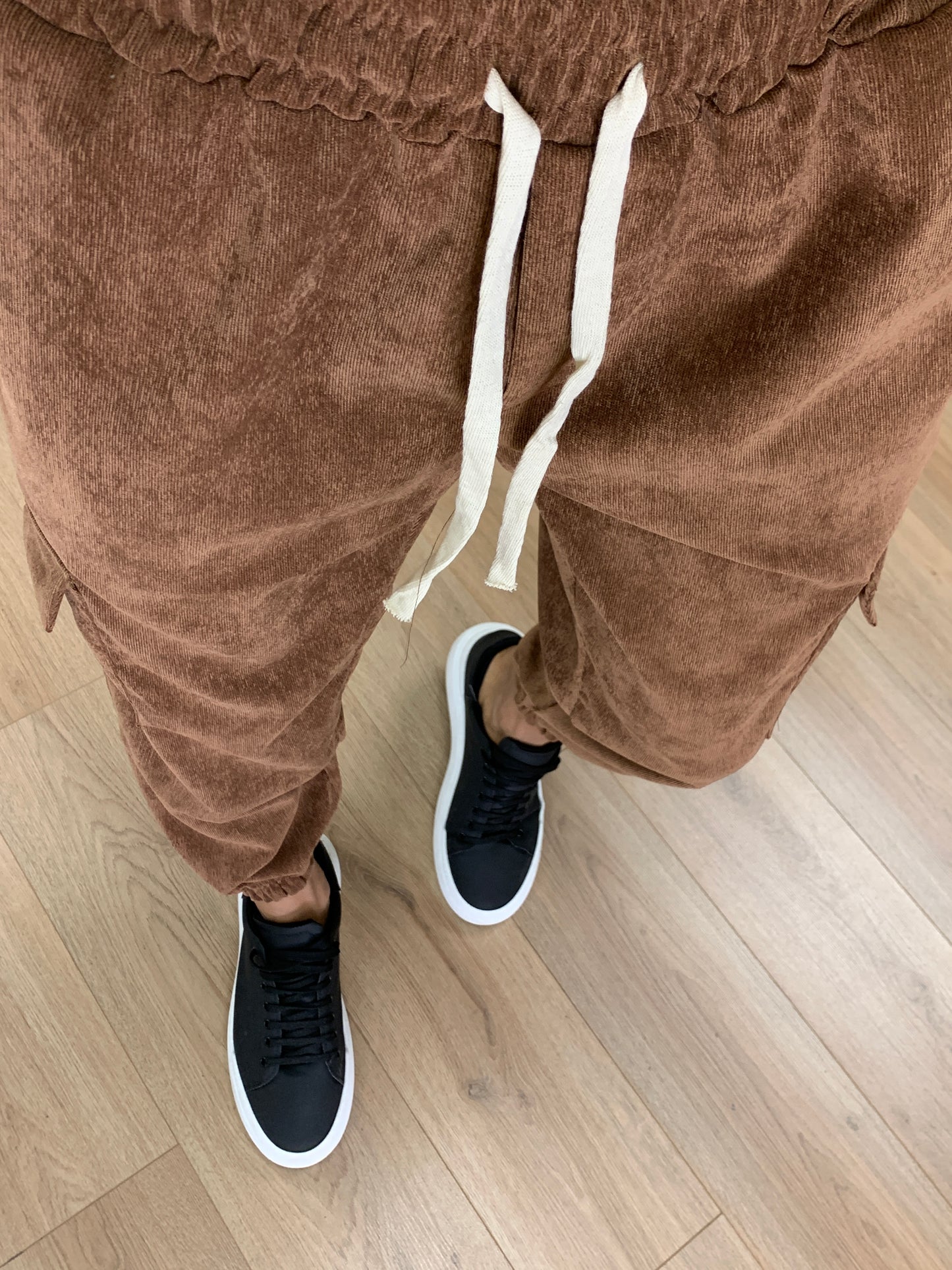 Pantalone Cargo Cooper in Velluto a Costine col. Marrone