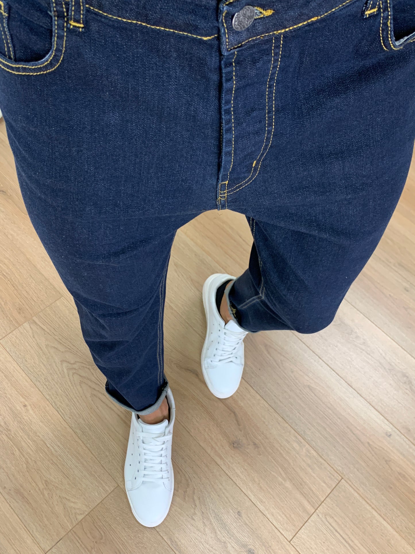 Jeans Basic Slim Elasticizzato col. Denim Scuro