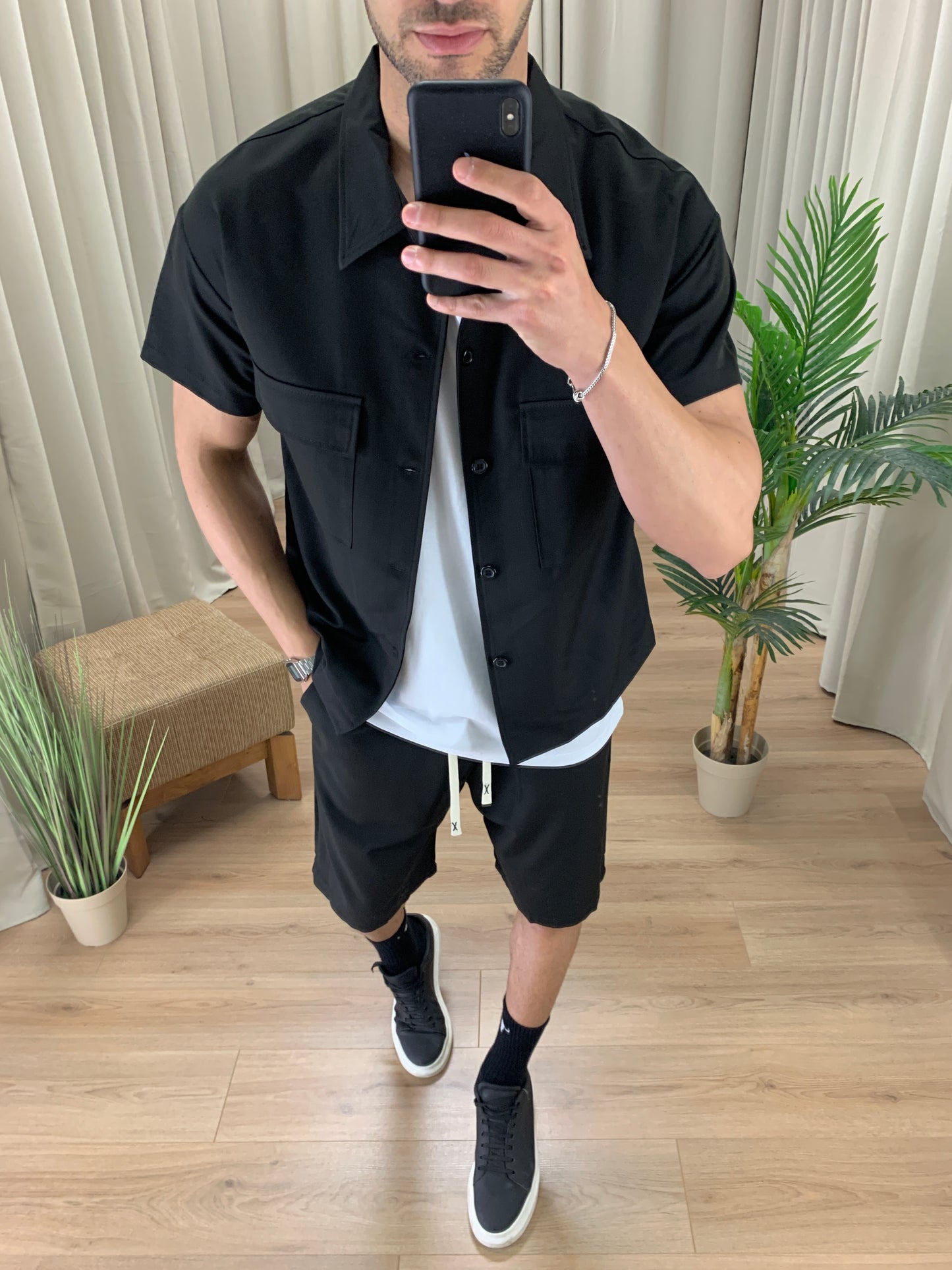 Completo Marrakech Bermuda + Camicia col. Nero