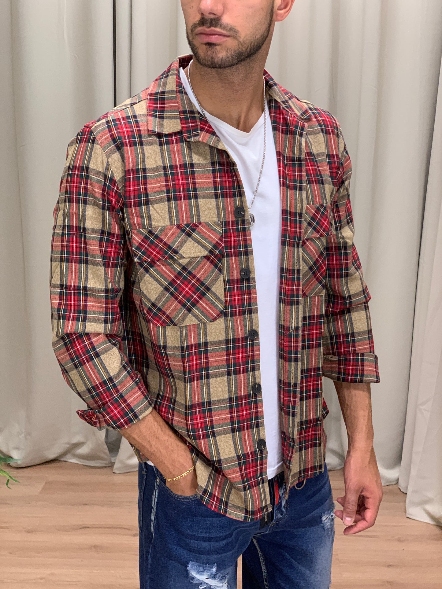 Camicia Terea con Taschini col. Cammello