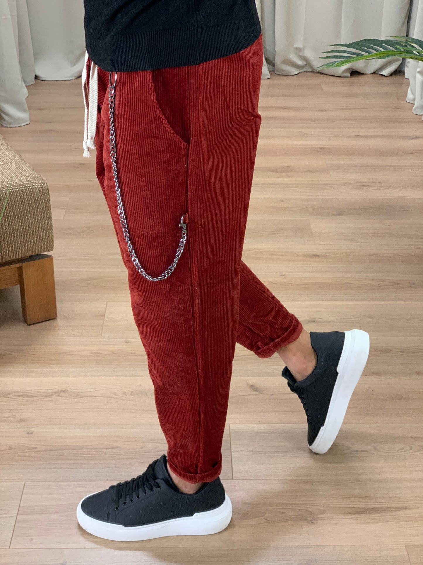Pantalaccio Zar in Velluto a Costine col. Terra di Siena