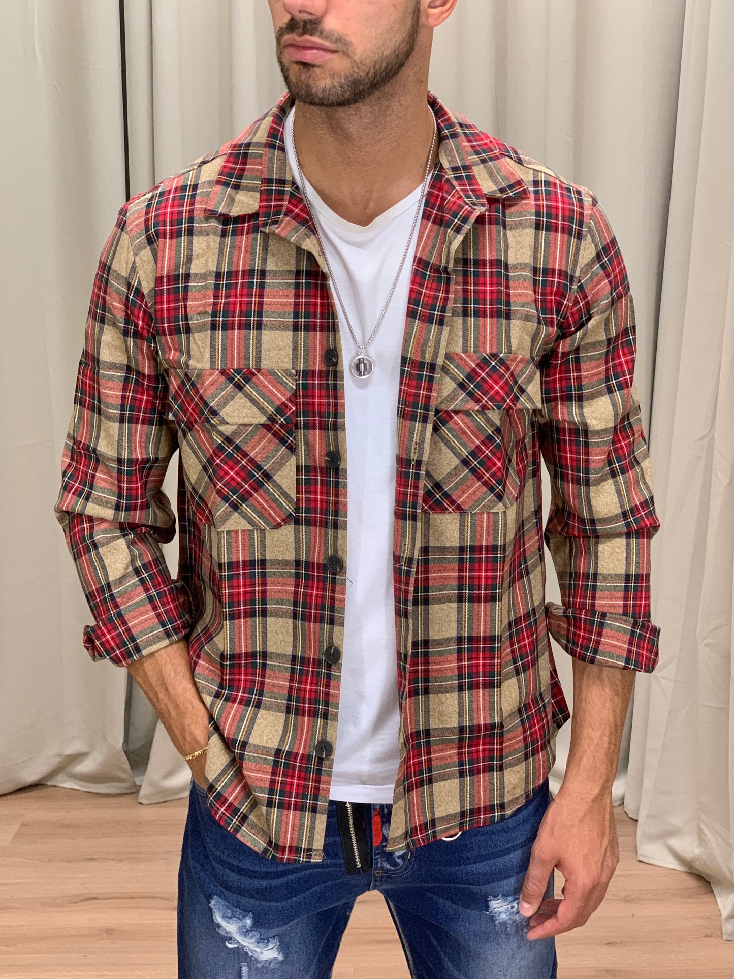 Camicia Terea con Taschini col. Cammello