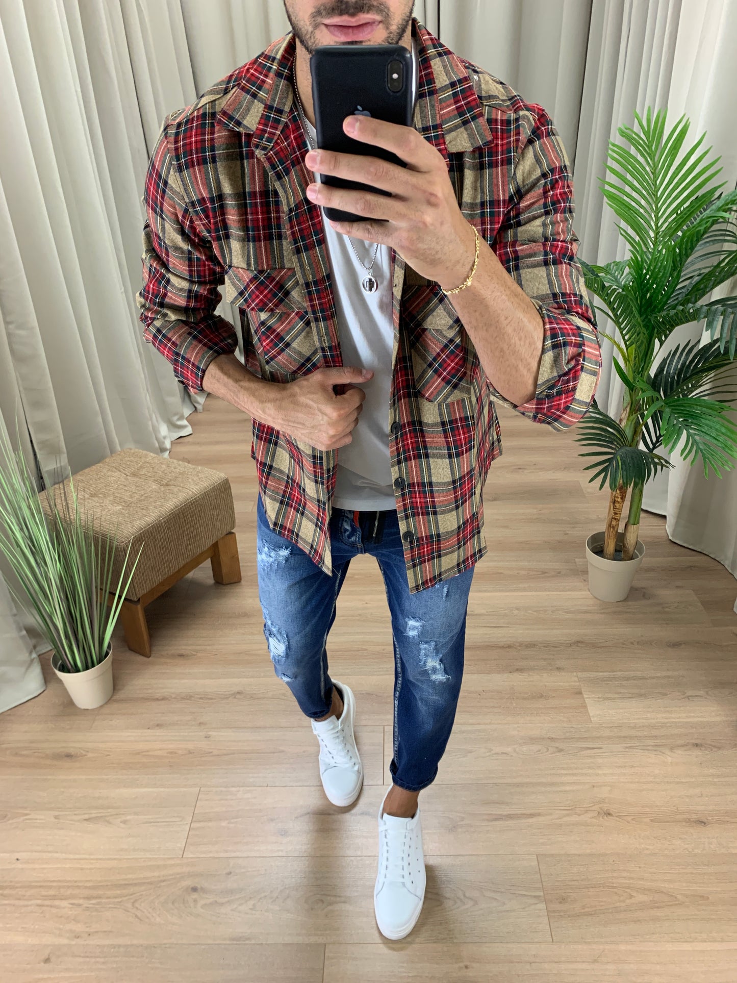 Camicia Terea con Taschini col. Cammello