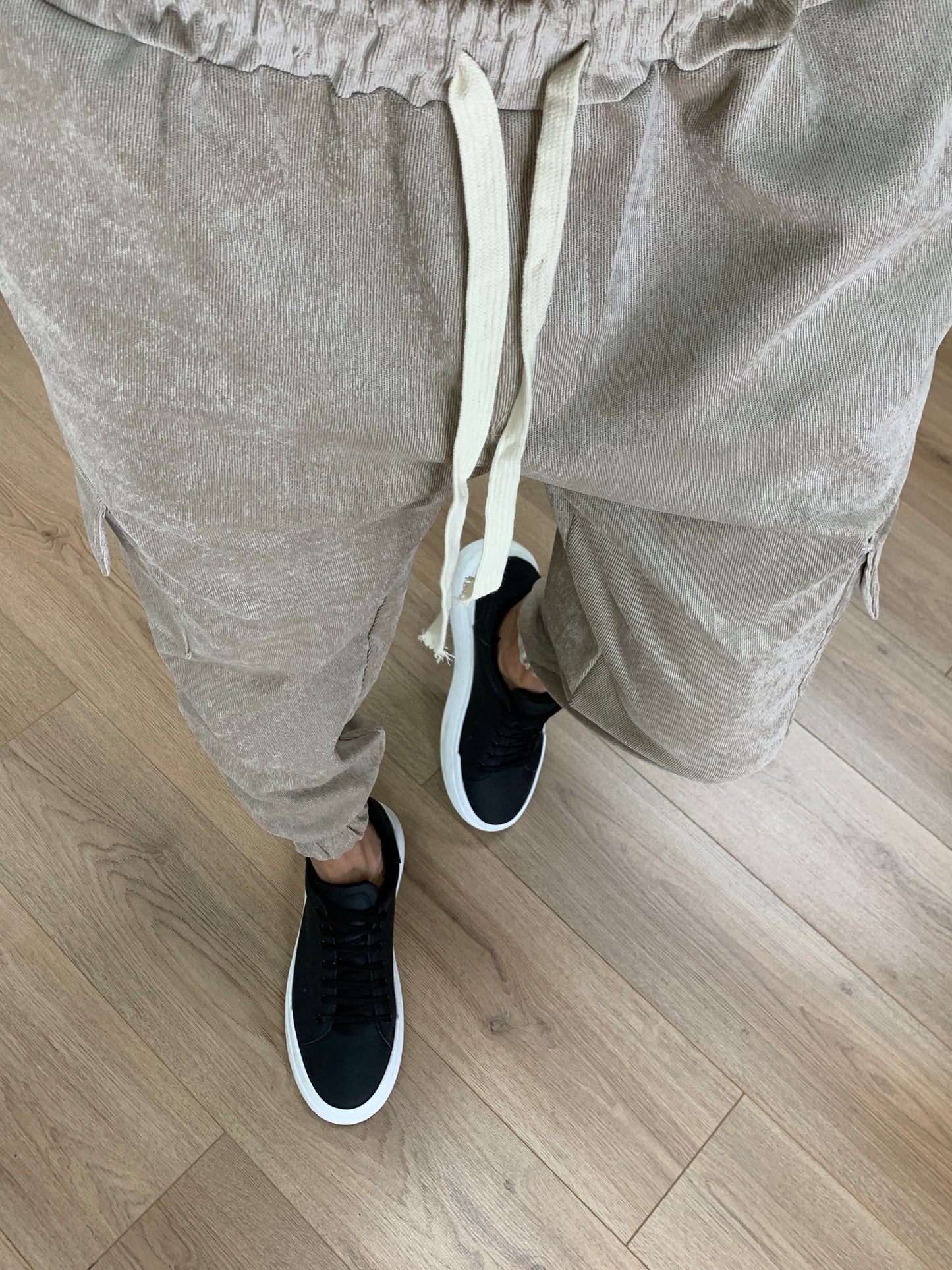 Pantalone Cargo Cooper in Velluto a Costine col. Beige